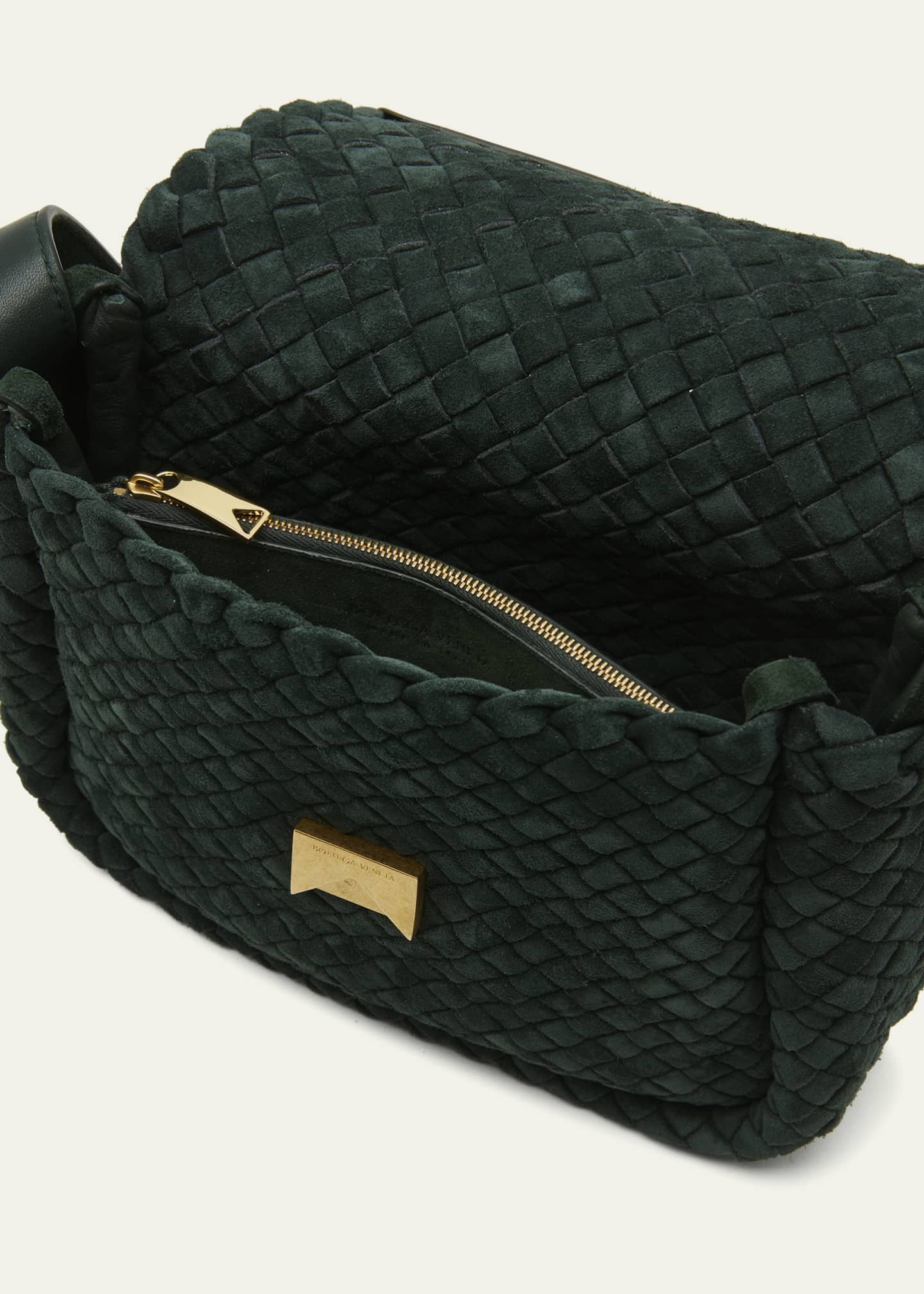 Cobble small padded intrecciato leather shoulder bag