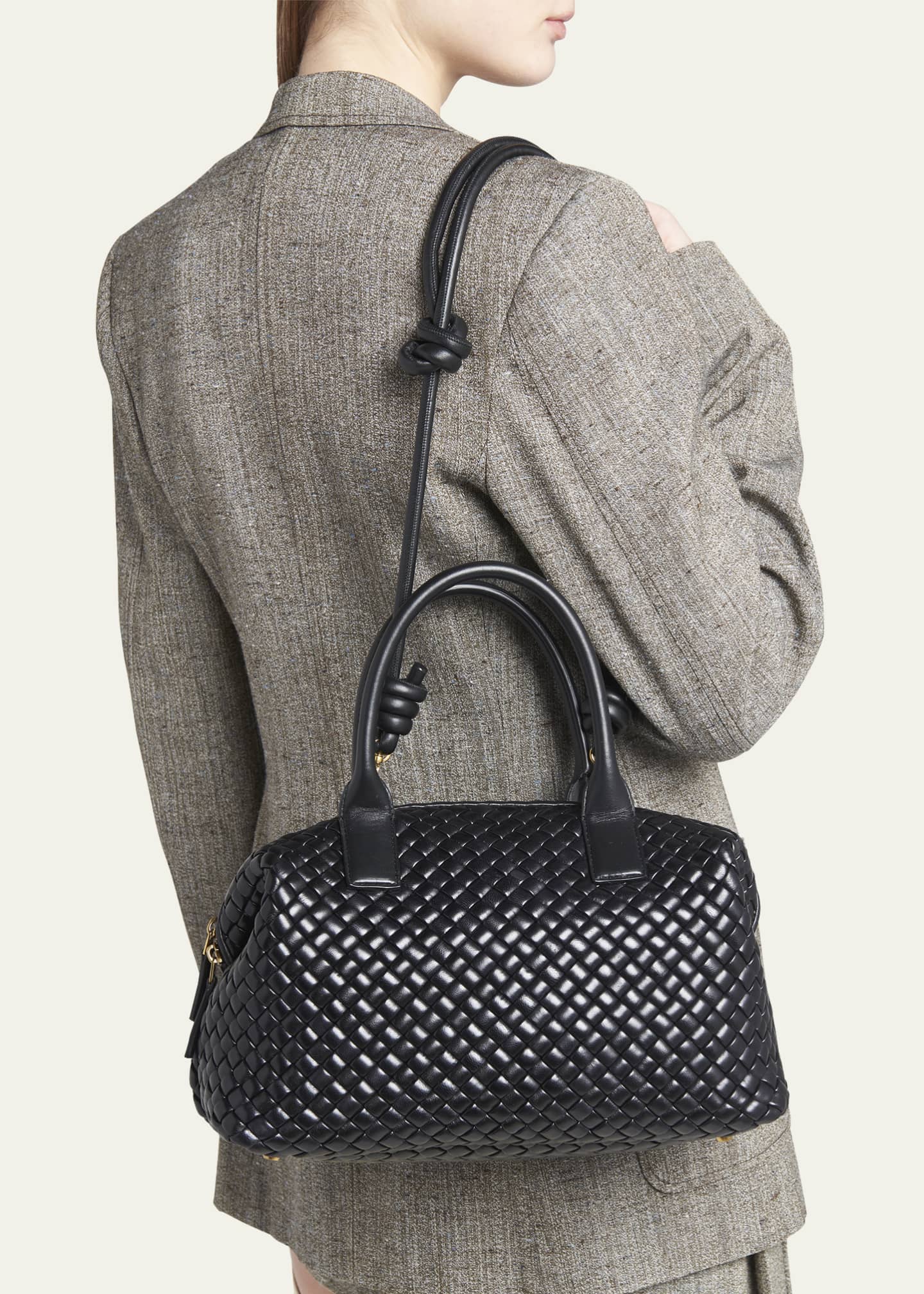 Bottega Veneta Egg Intrecciato Leather Top-Handle Bag - Bergdorf Goodman