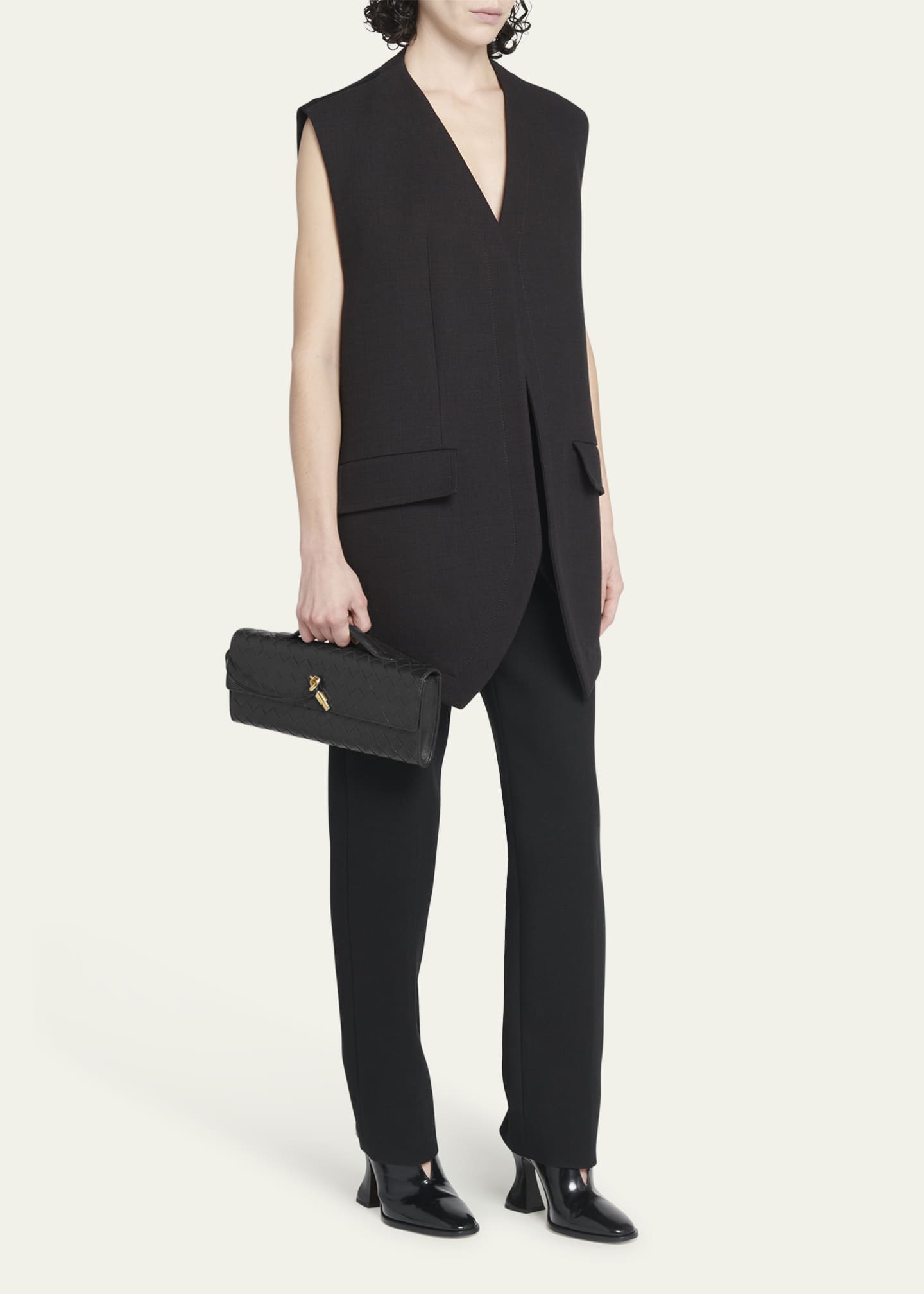 Bottega Veneta Long Andiamo Clutch Bag with Handle Image 5 of 6