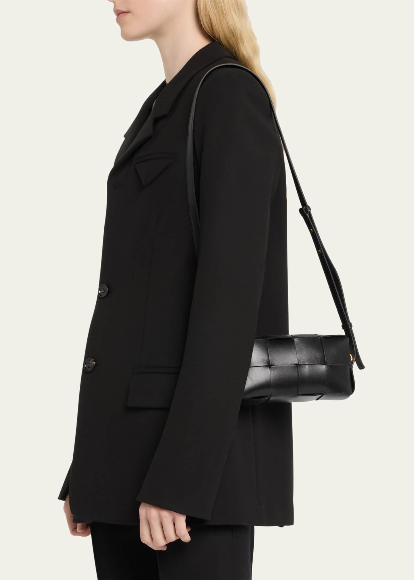 Cassette shoulder bag black - Bottega Veneta