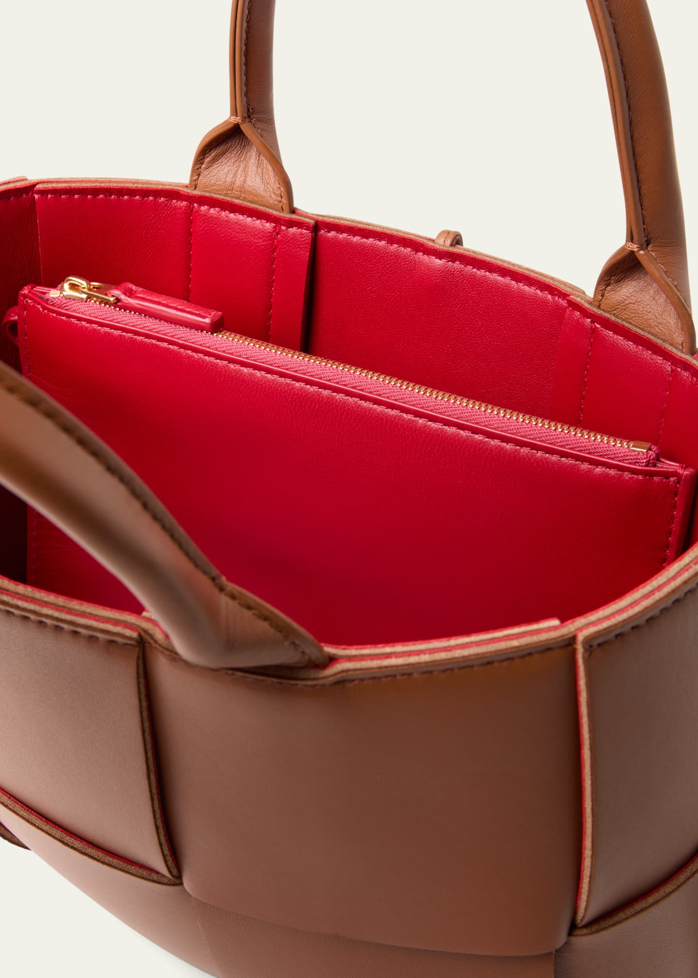 Arco small Intrecciato-leather tote bag