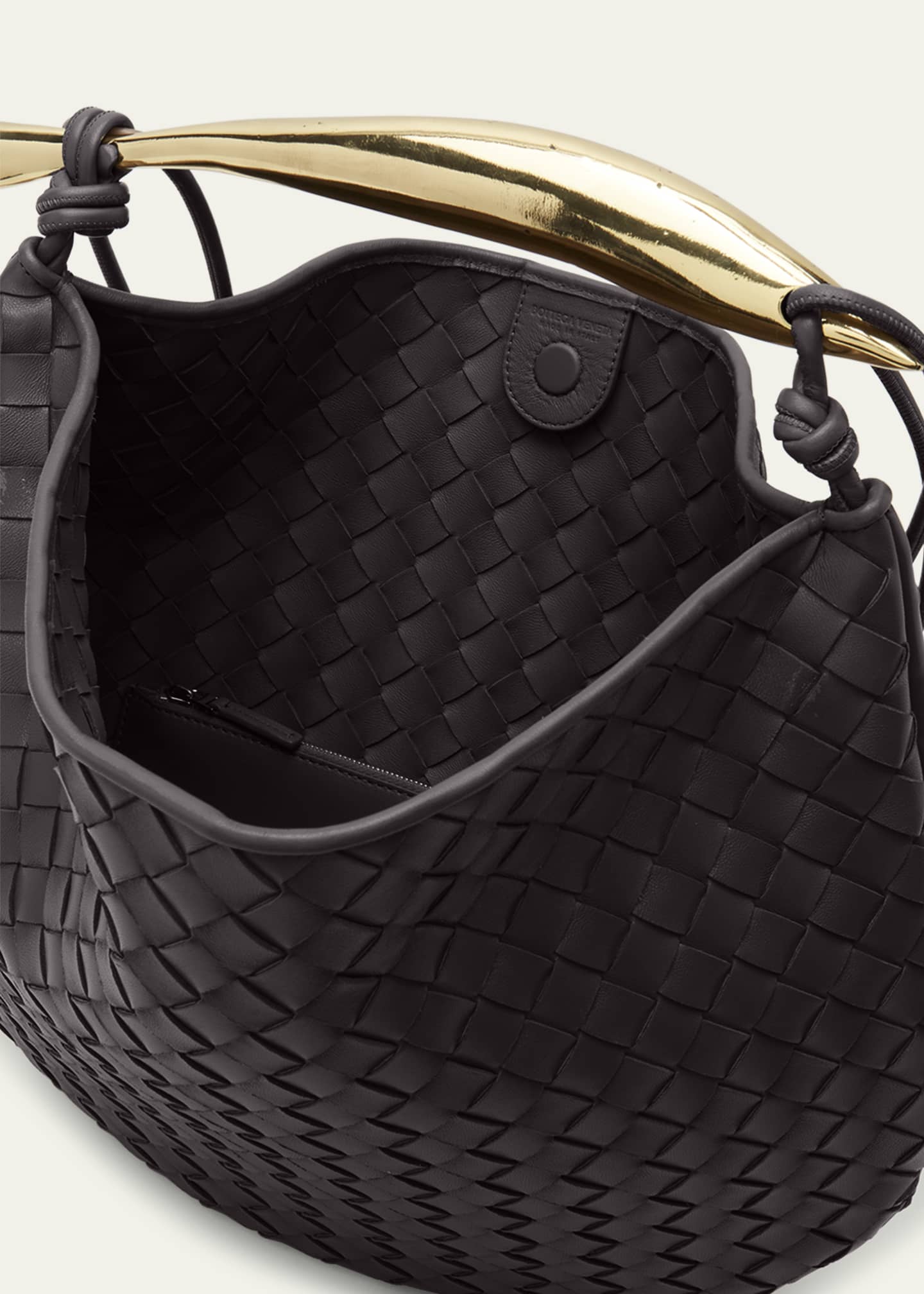 Luxury Knot Woven Shoulder Bag Large Leather Bag Sardine 