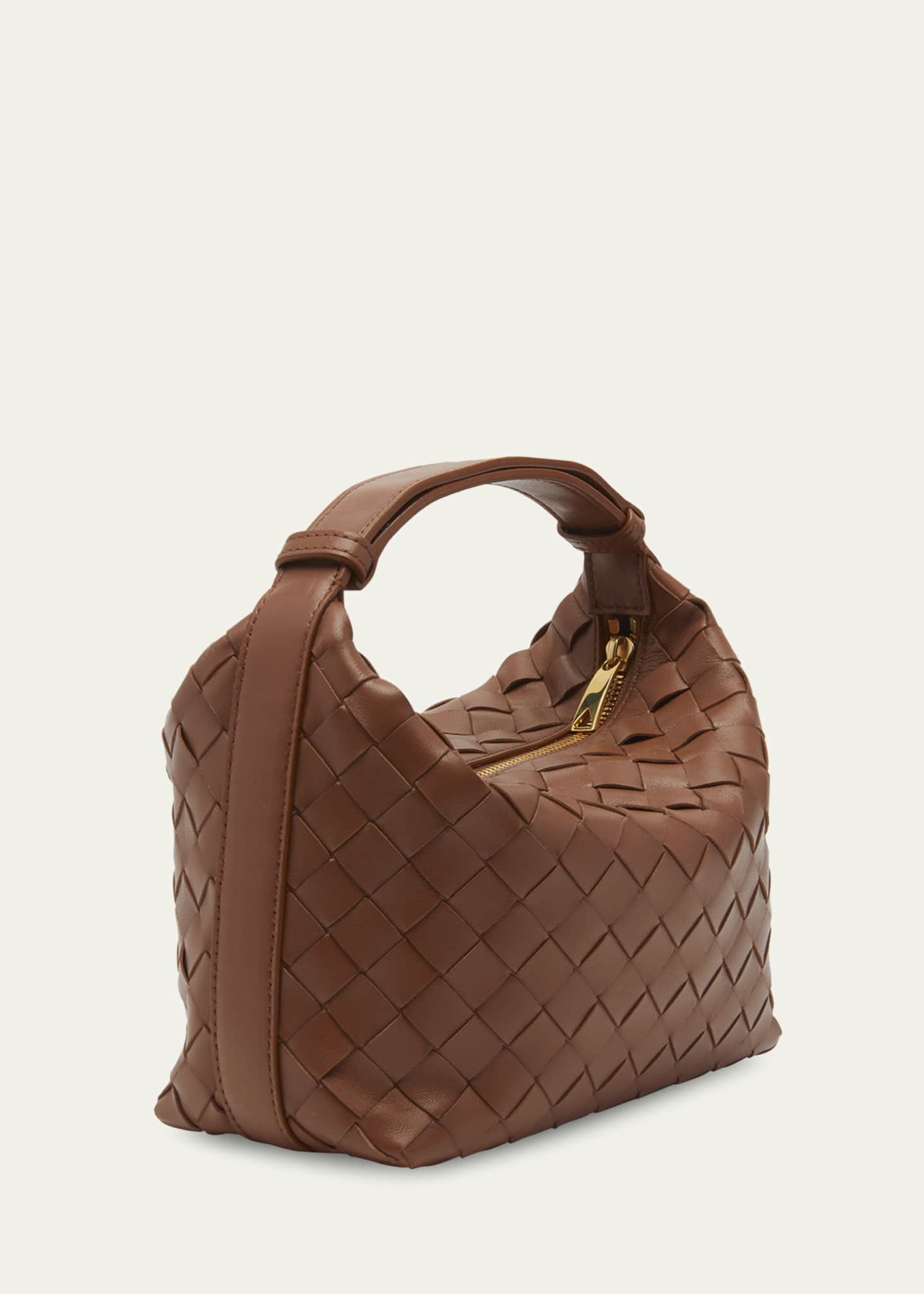 mini intrecciato leather shoulder bag
