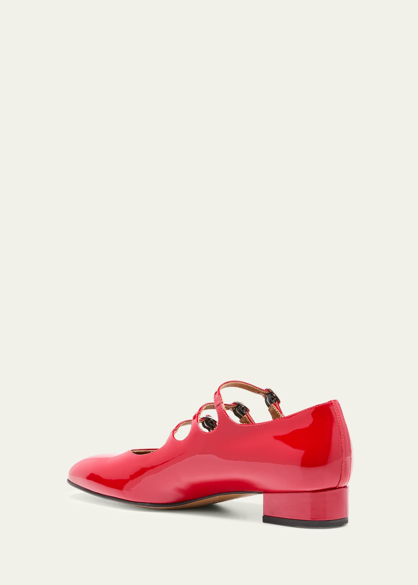 CAREL Ariana Patent Buckle-Trio Ballerina Pumps Image 4 of 5