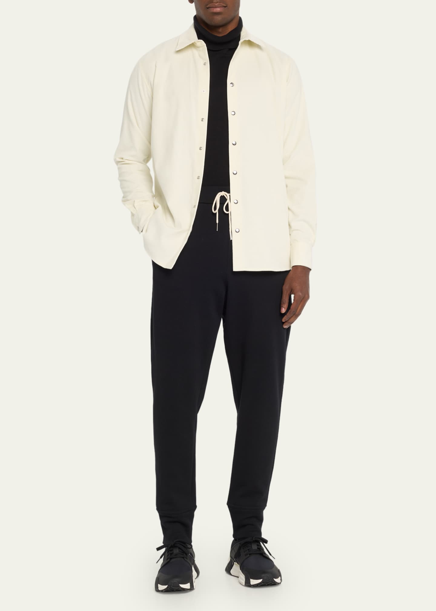 Moncler Men's Corduroy Snap-Front Shirt Image 2 of 5