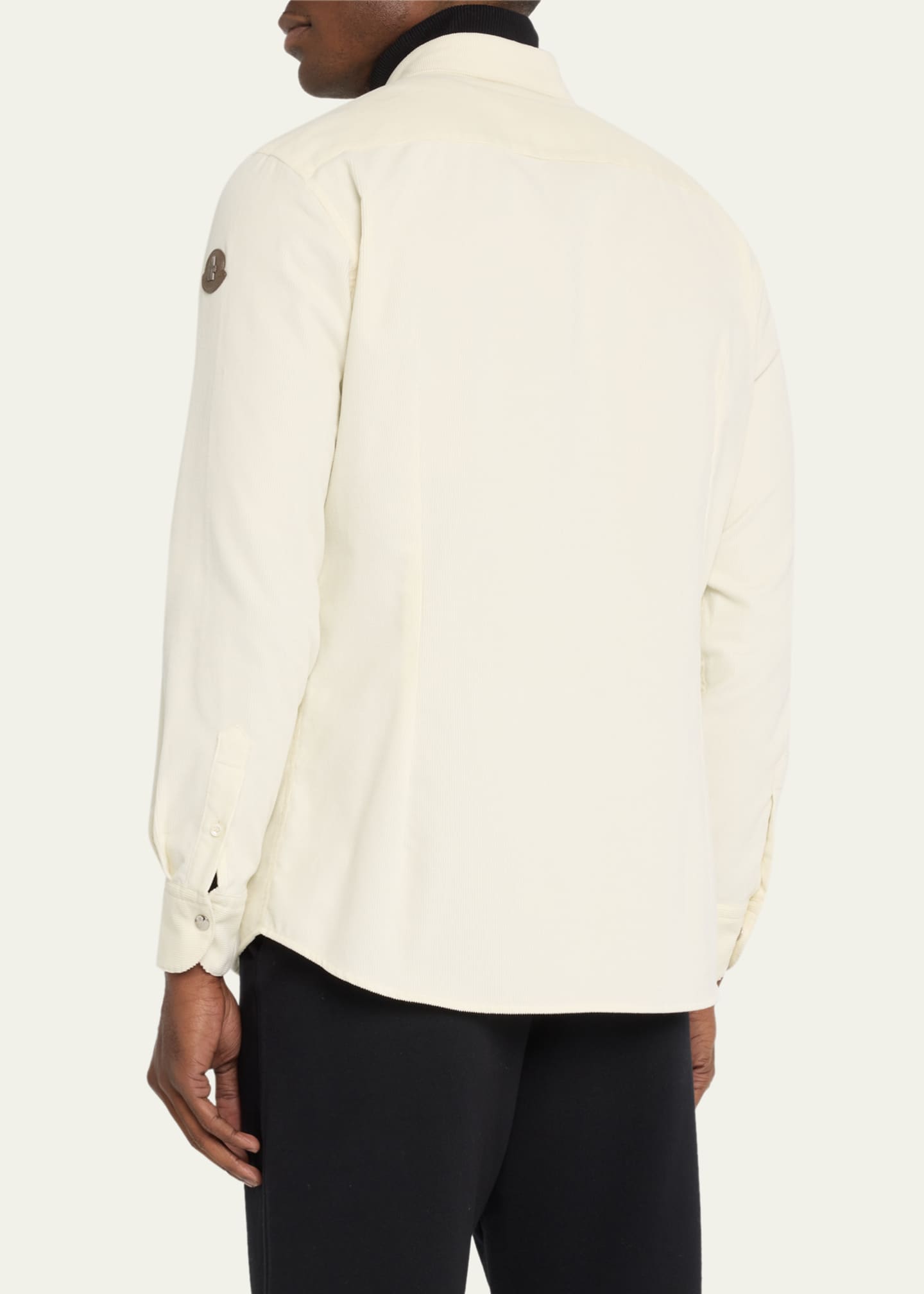 Moncler Men's Corduroy Snap-Front Shirt Image 3 of 5
