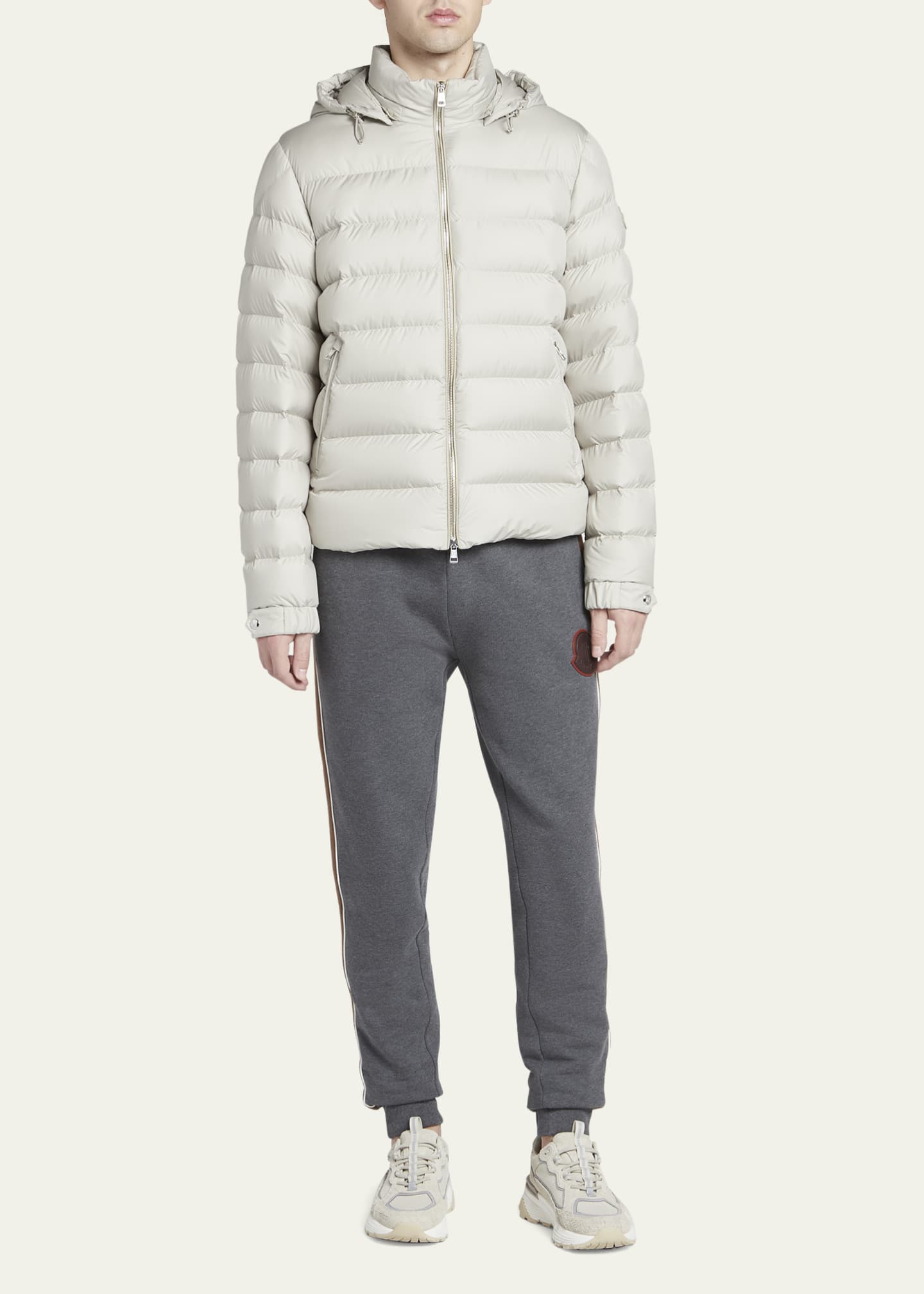 Grey moncler coat on sale mens
