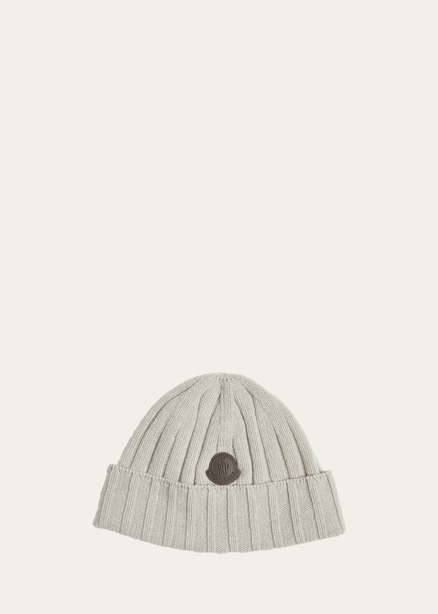 【関税＆送料込み】Moncler Ribbed Wool Beanie Moncler Ribbed Wool Beanie with Logo Patch | Neiman Marcus