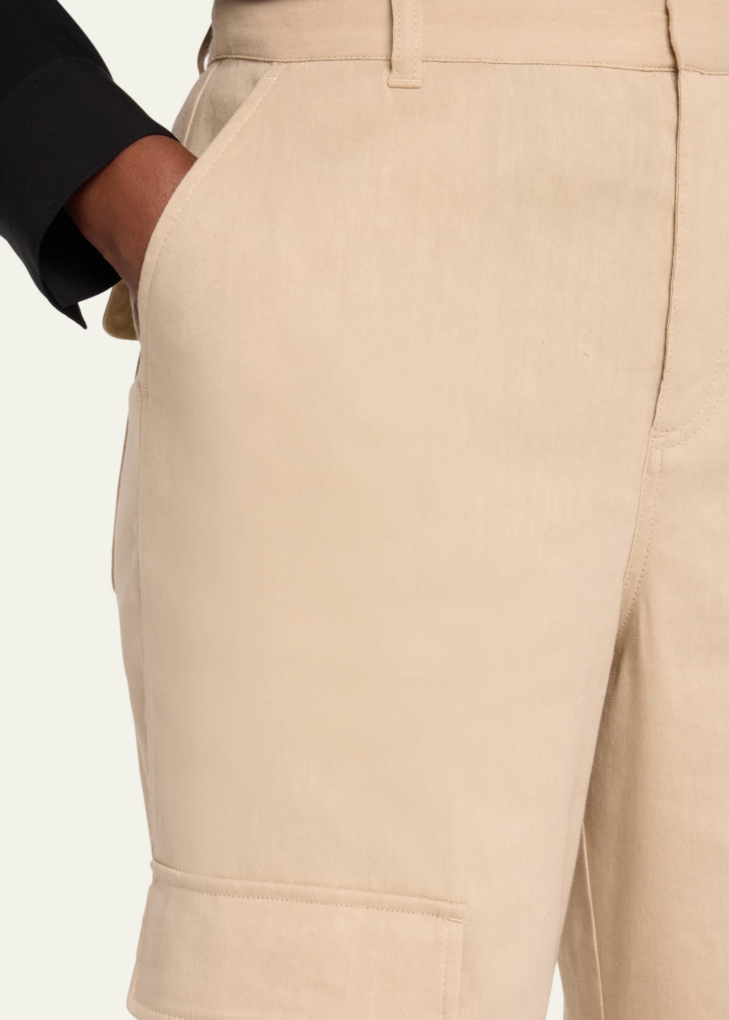 Linen-Blend Cargo Pants