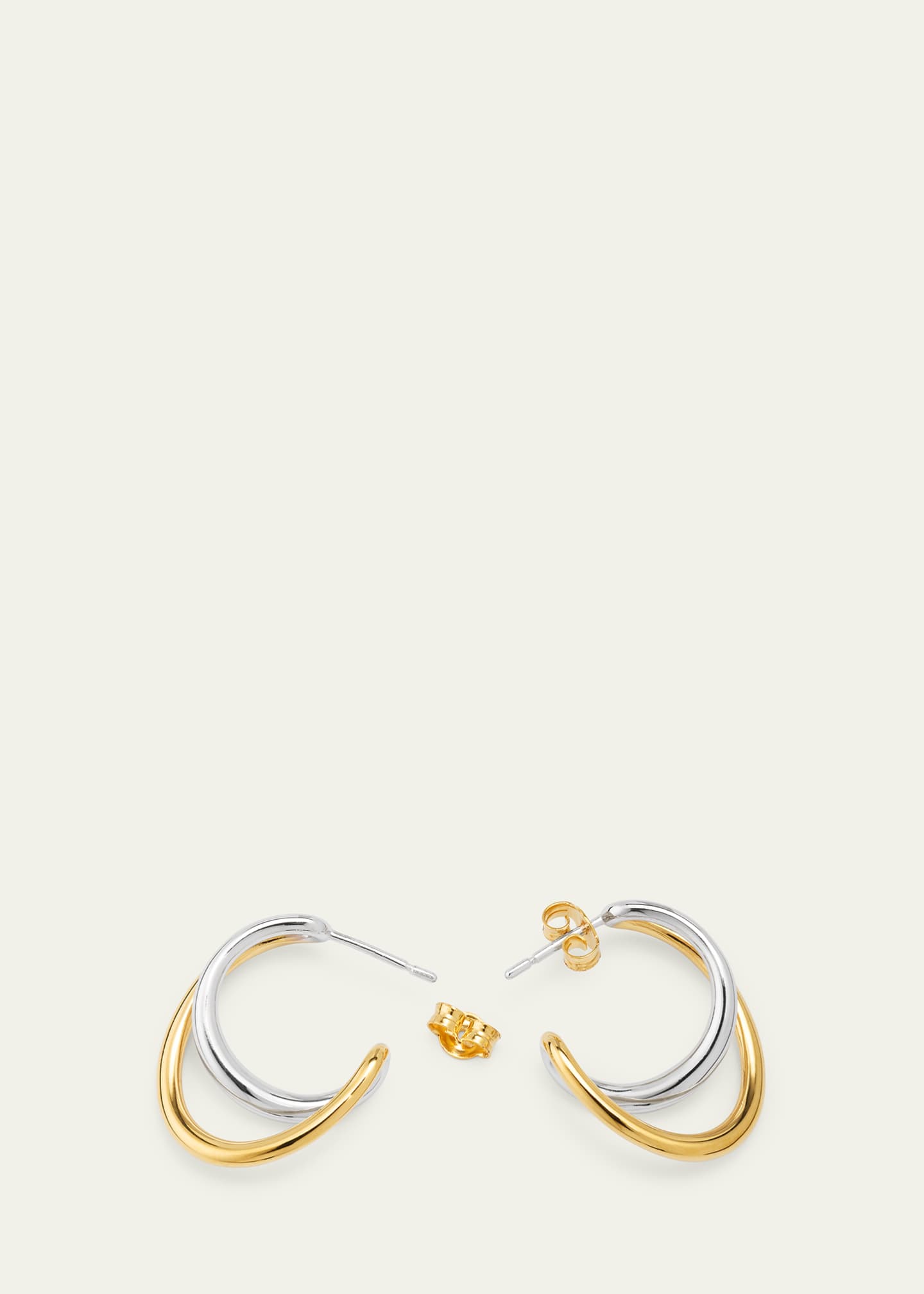 Charlotte Chesnais 18kt yellow gold Swing Unit diamond earring - Metallic