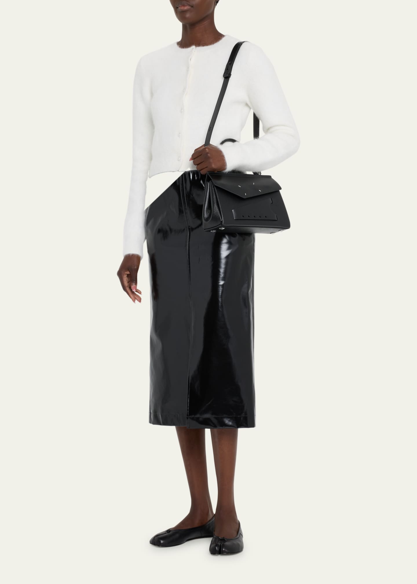 Maison Margiela Snatched Small Leather Clutch Bag - Bergdorf Goodman