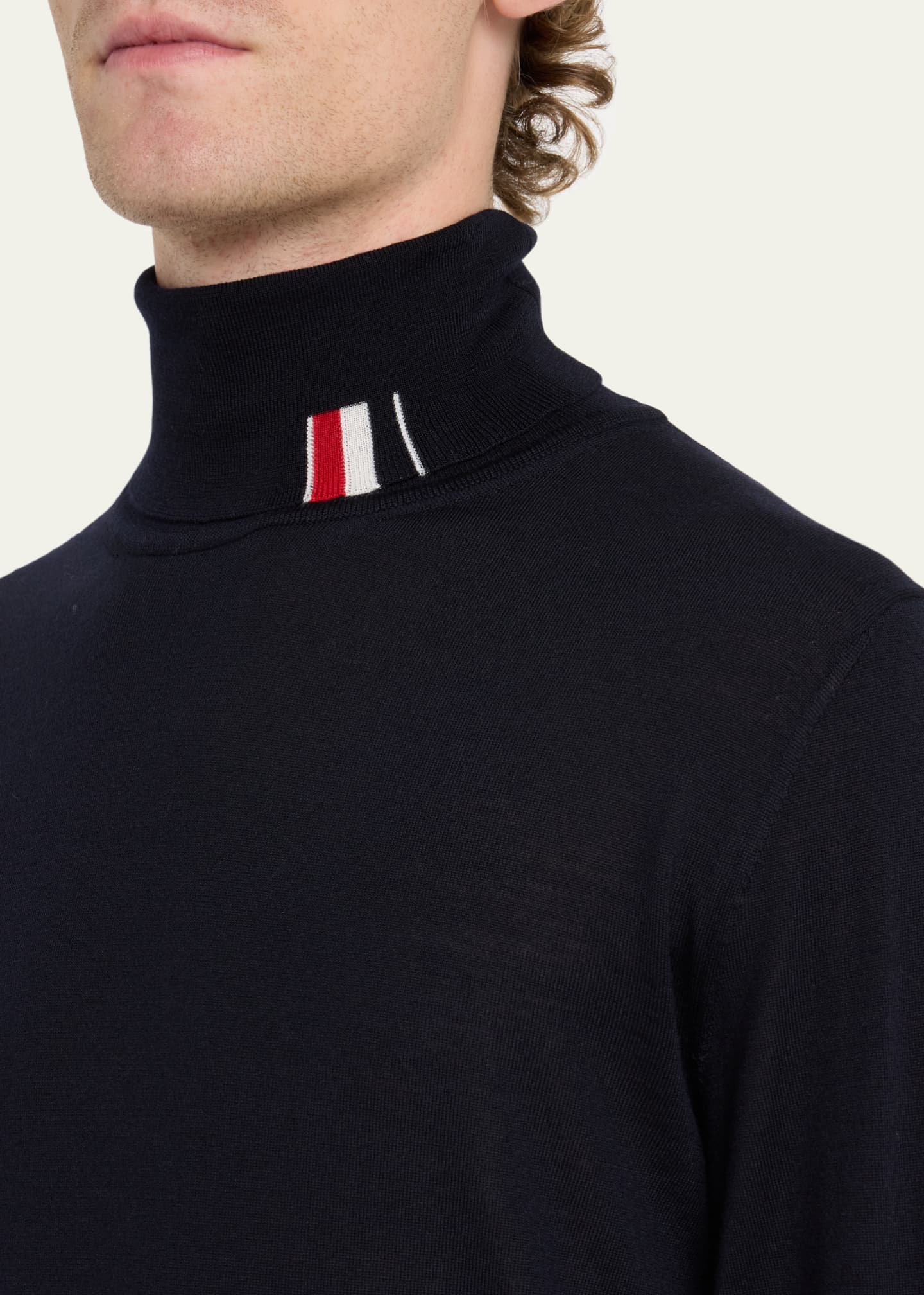 Thom Browne Men's FineGauge Turtleneck Sweater Bergdorf Goodman