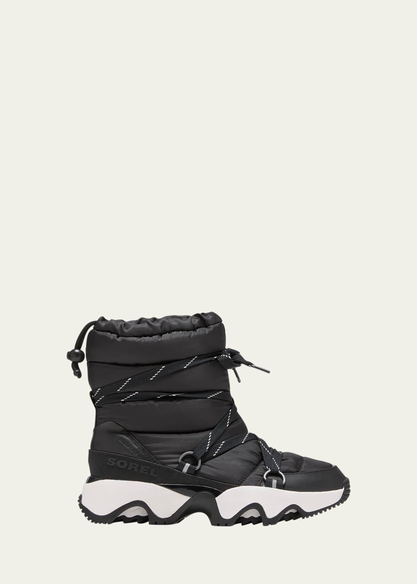 Black lace up snow hot sale boots