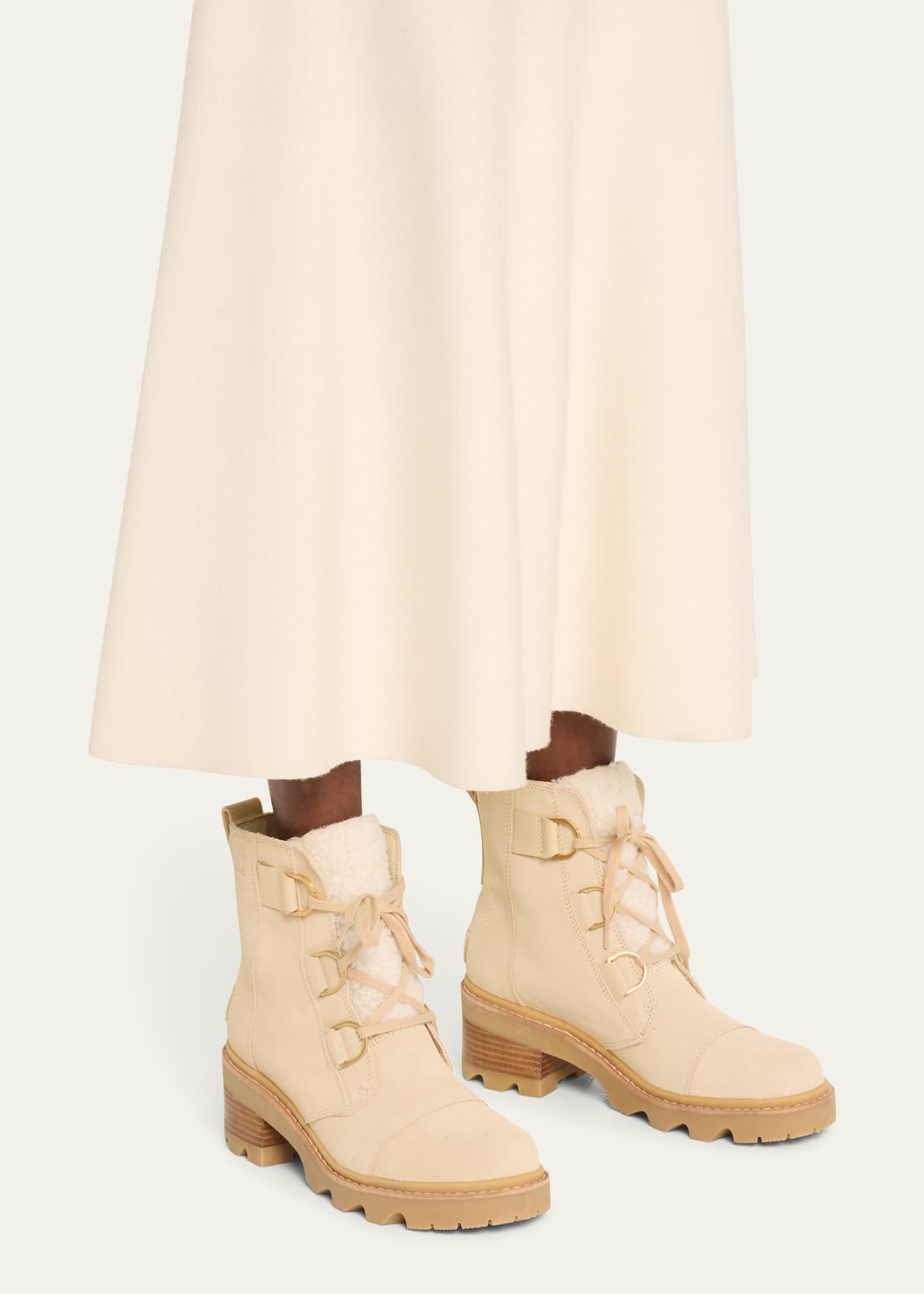 Sorel Joan Suede Faux Fur Lace Up Boots Bergdorf Goodman