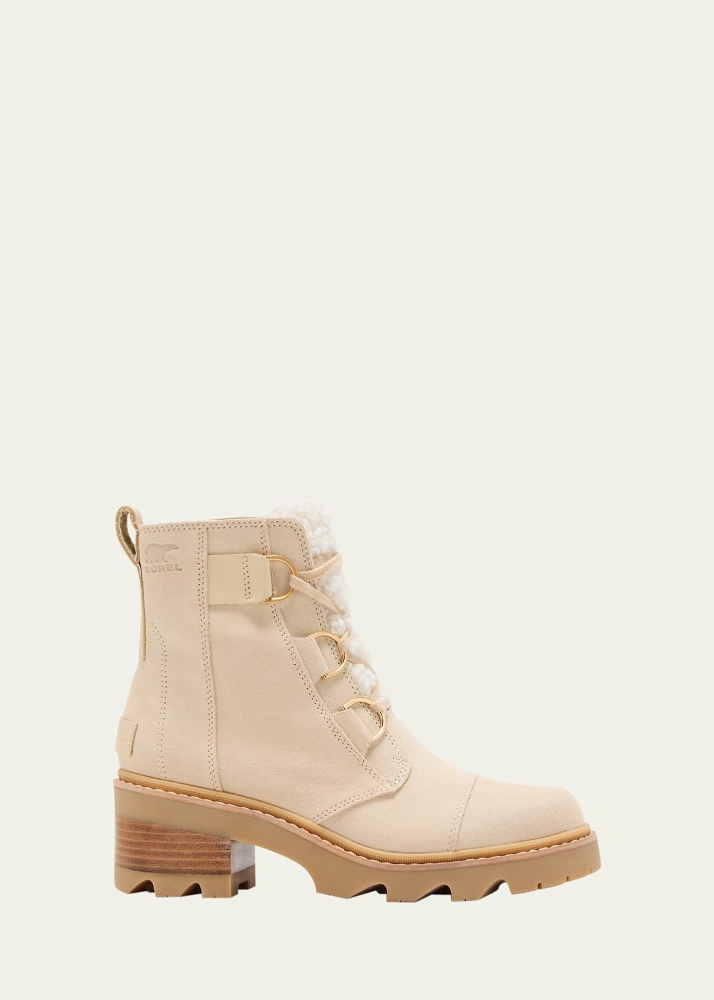 Fur lace up ankle boots clearance