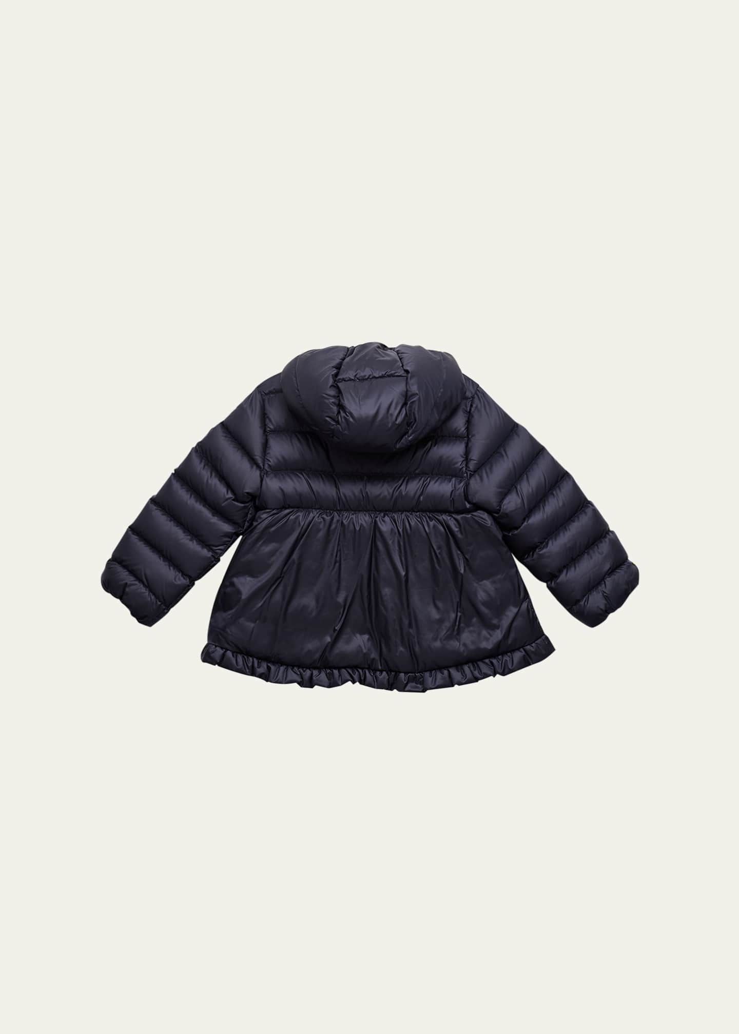 アウター Moncler Odile 2A 92cm Moncler Girl's Odile A-Line Ruffle-Trim Coat, Size 12M-3