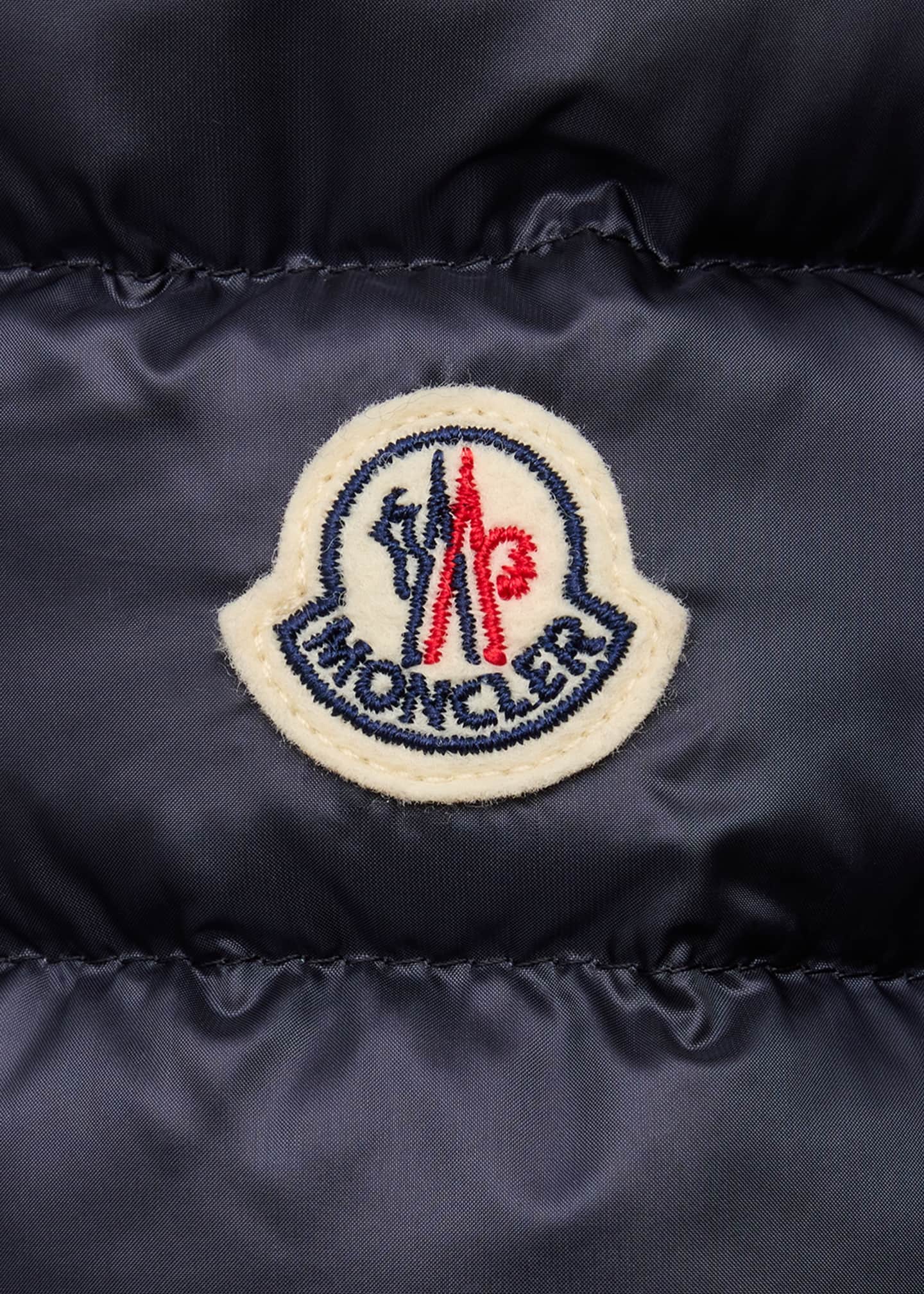 Moncler Girl's Odile A-Line Ruffle-Trim Coat, Size 12M-3