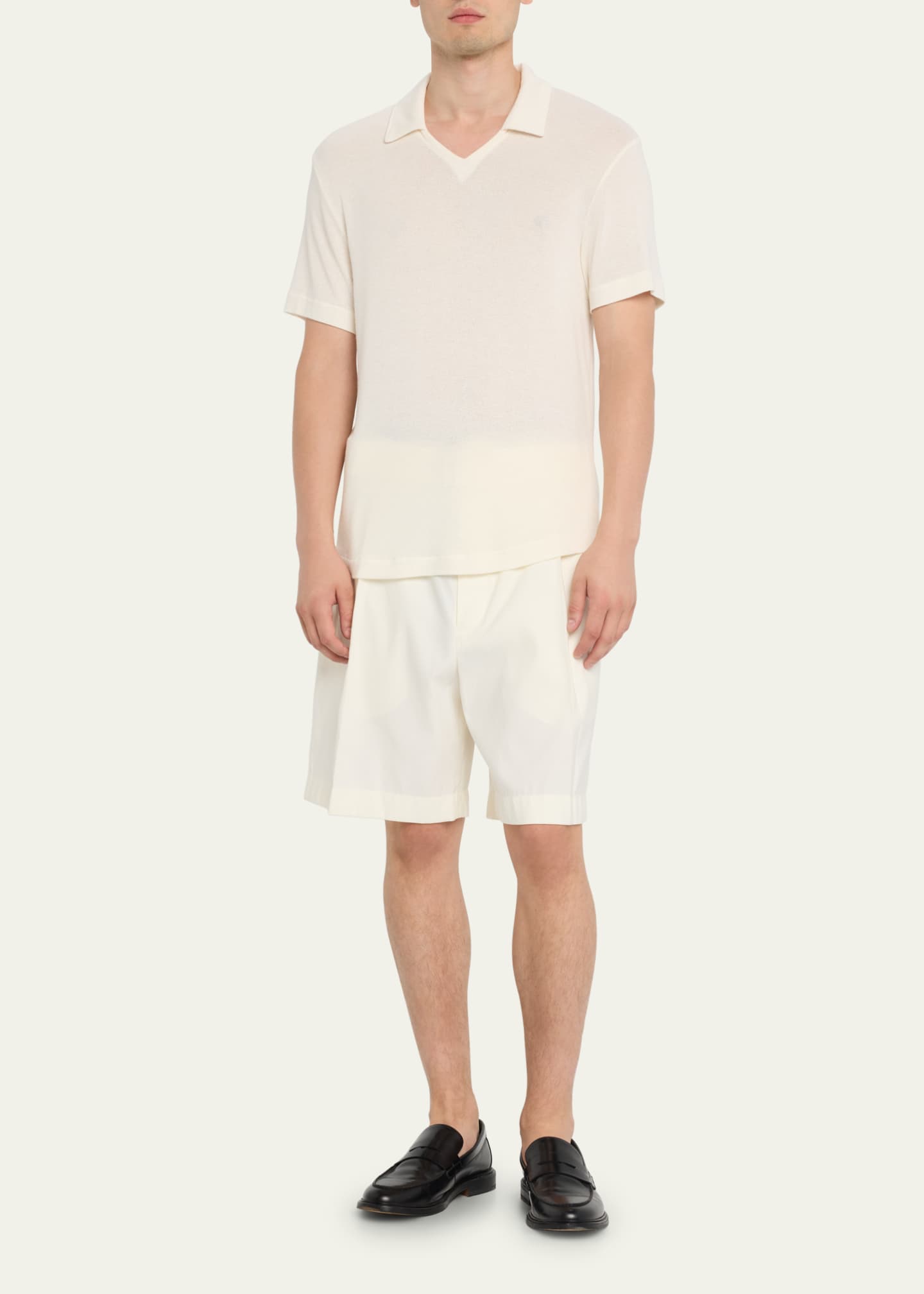 monfrere Men's Solid Gauze Polo Shirt Bergdorf Goodman