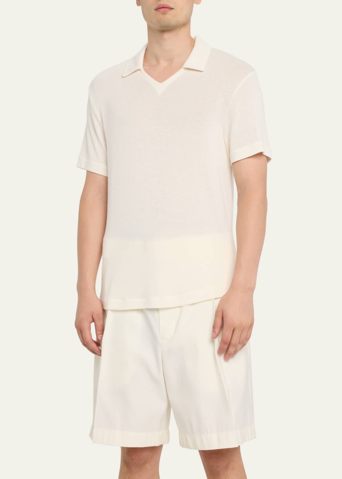 monfrere Men's Solid Gauze Polo Shirt Bergdorf Goodman