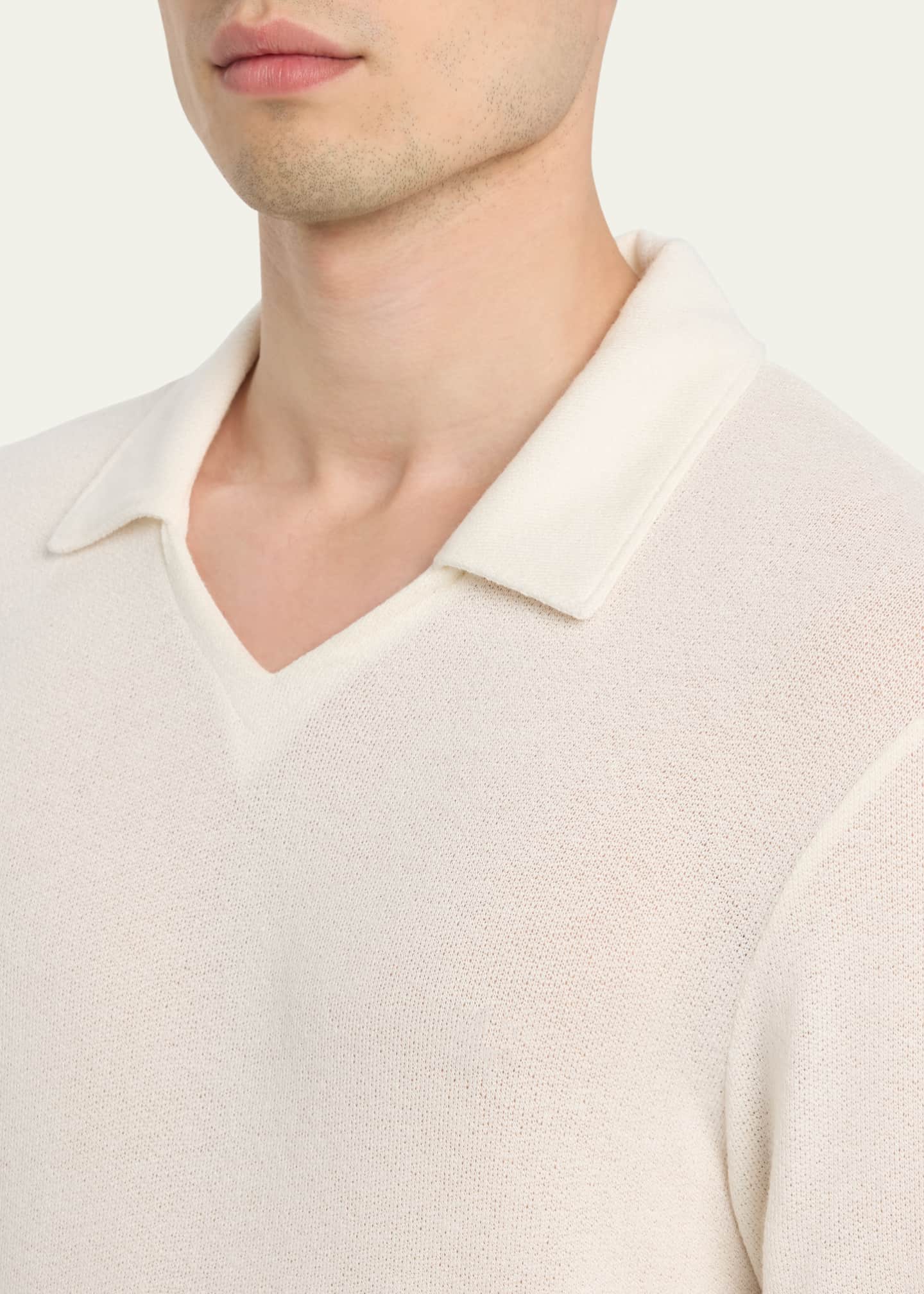 monfrere Men's Solid Gauze Polo Shirt Bergdorf Goodman