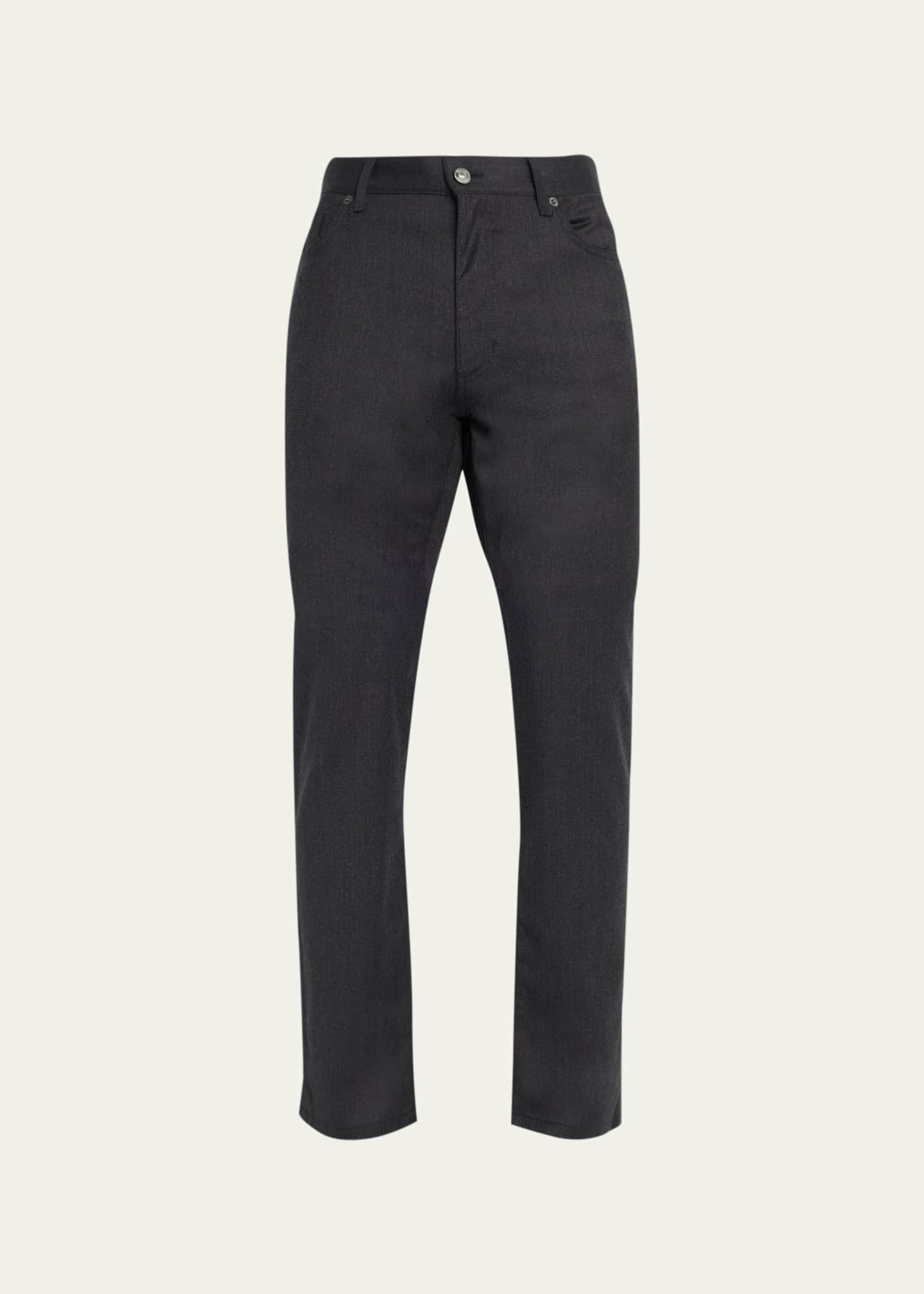 ZEGNA Men's Slim Flannel 5Pocket Pants Bergdorf Goodman