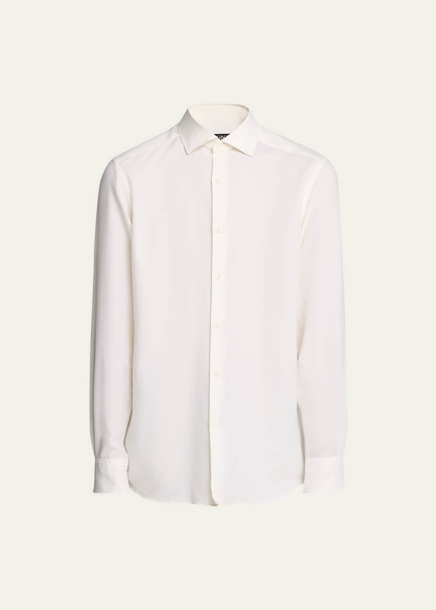white christmas dresses Men's Cotton Cashmere Shirt in Warm White main image 1