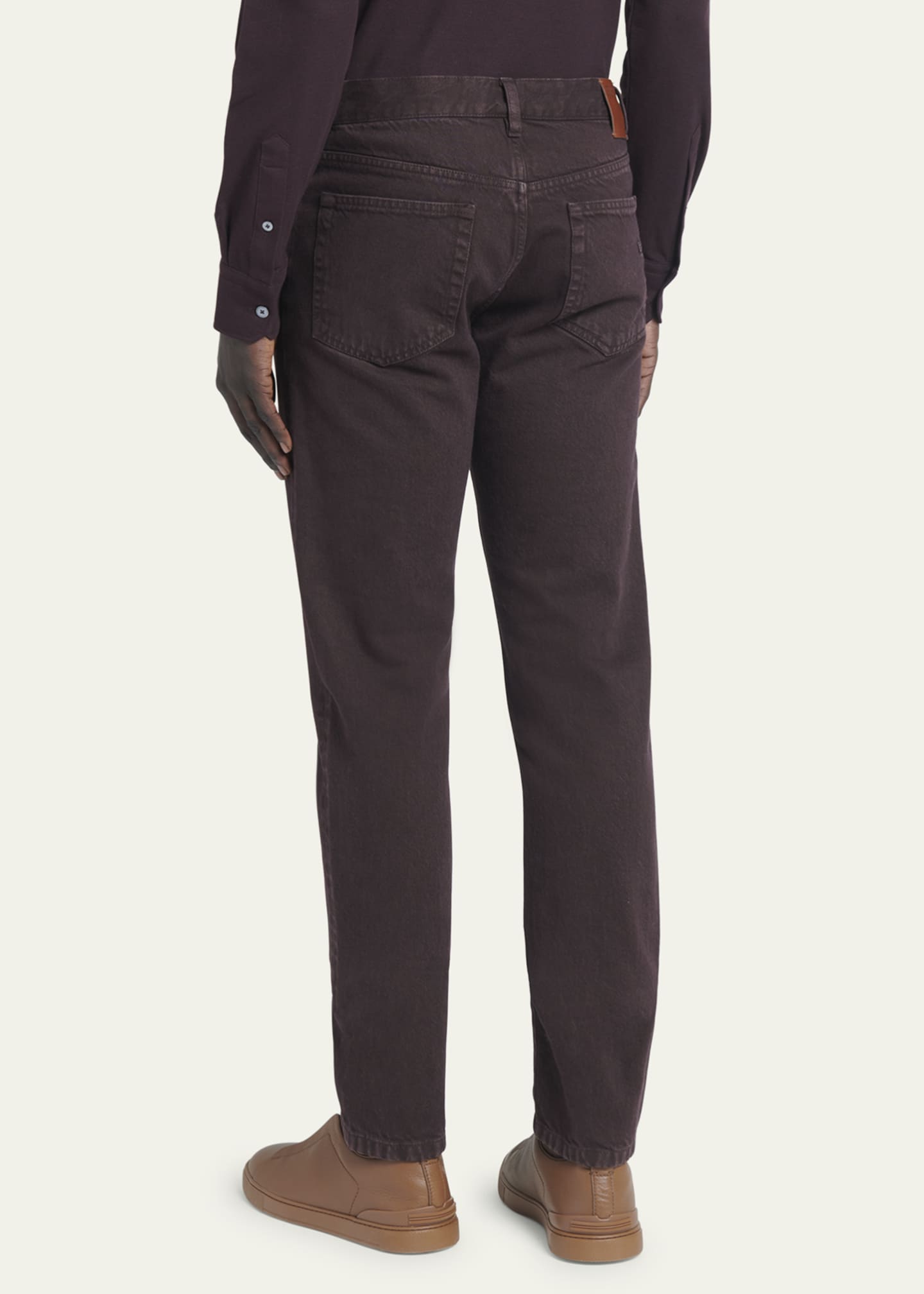 ZEGNA Men's Marble Denim Slim 5Pocket Pants Bergdorf Goodman