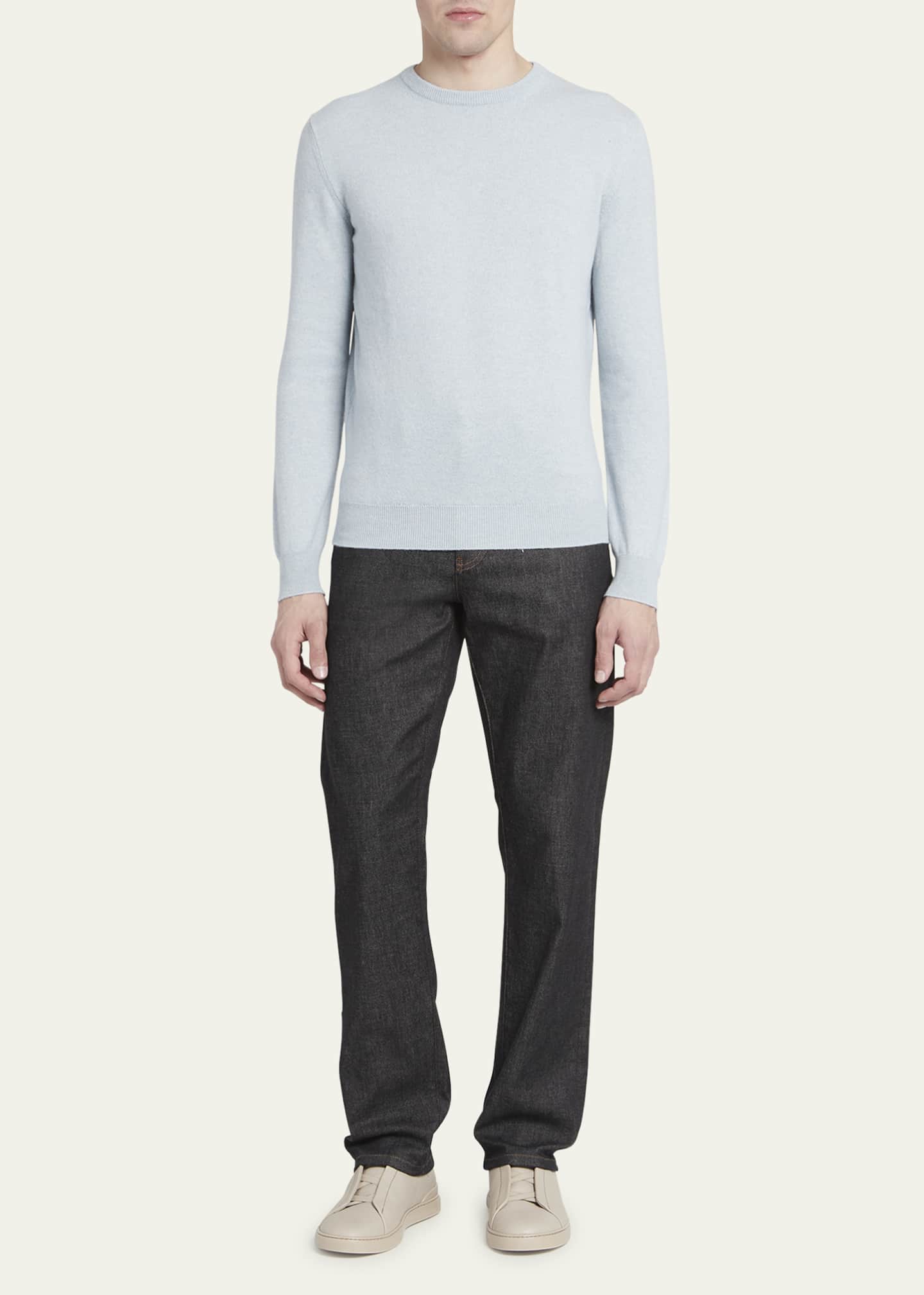 ZEGNA Men's Comfort Cashmere-Cotton Denim 5-Pocket Pants - Bergdorf Goodman