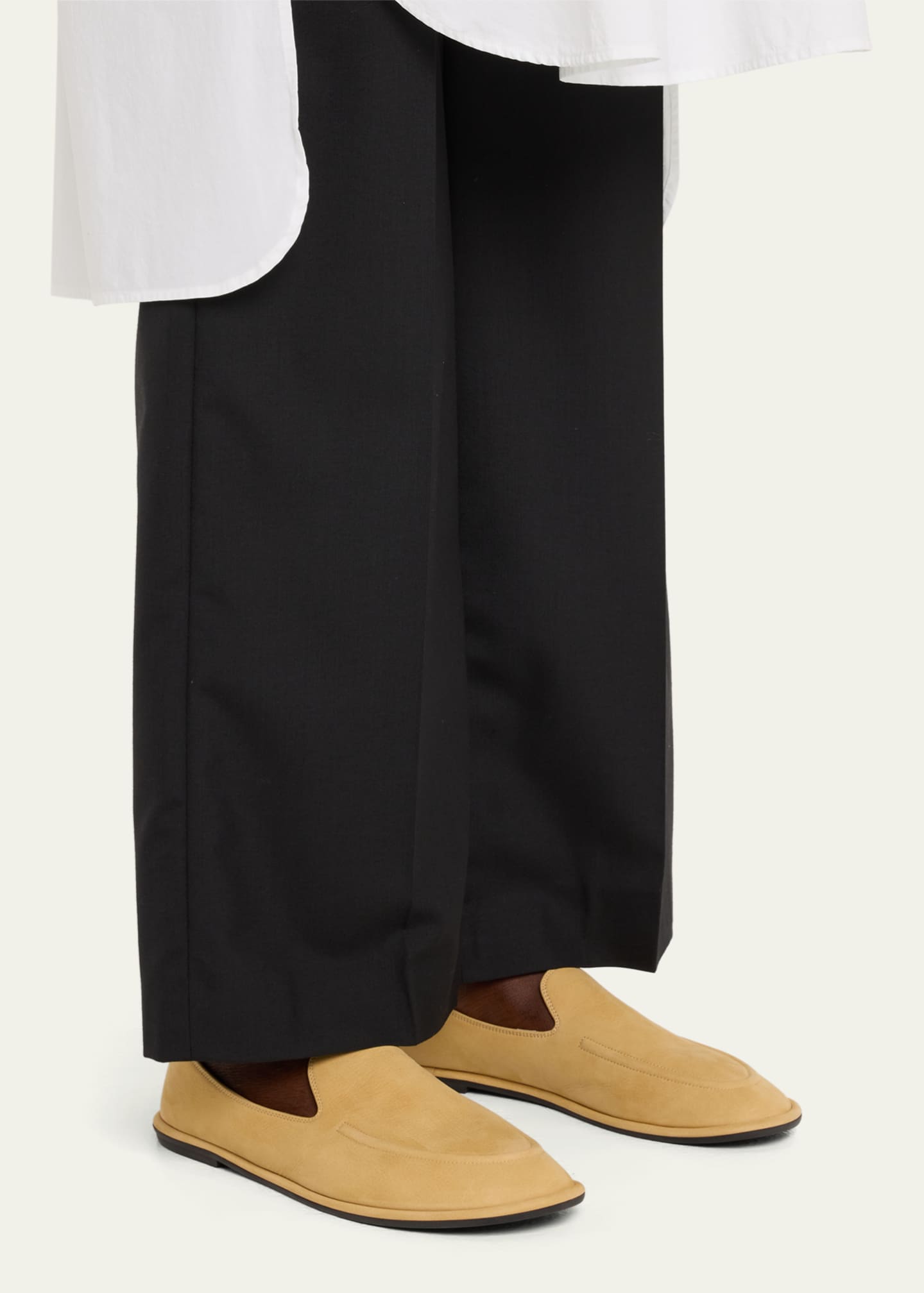 THE ROW Canal Leather SlipOn Loafers Bergdorf Goodman