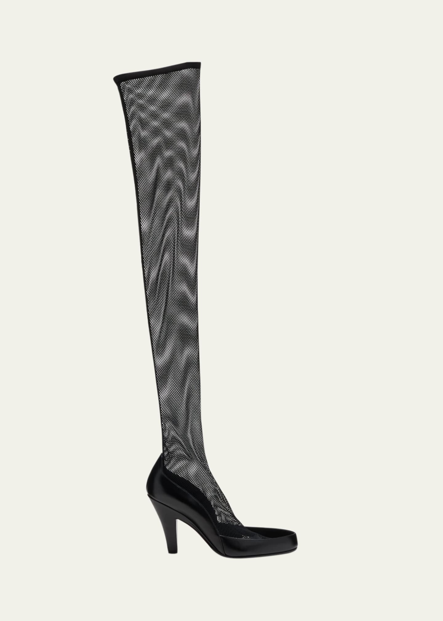 THE ROW Nylon OverTheKnee Sock Pumps Bergdorf Goodman