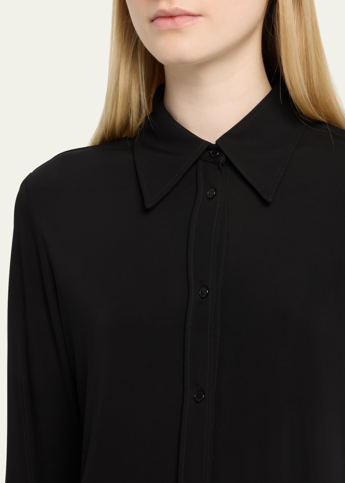 Nili Lotan Celestine Mesh Button-Front Shirt - Bergdorf Goodman
