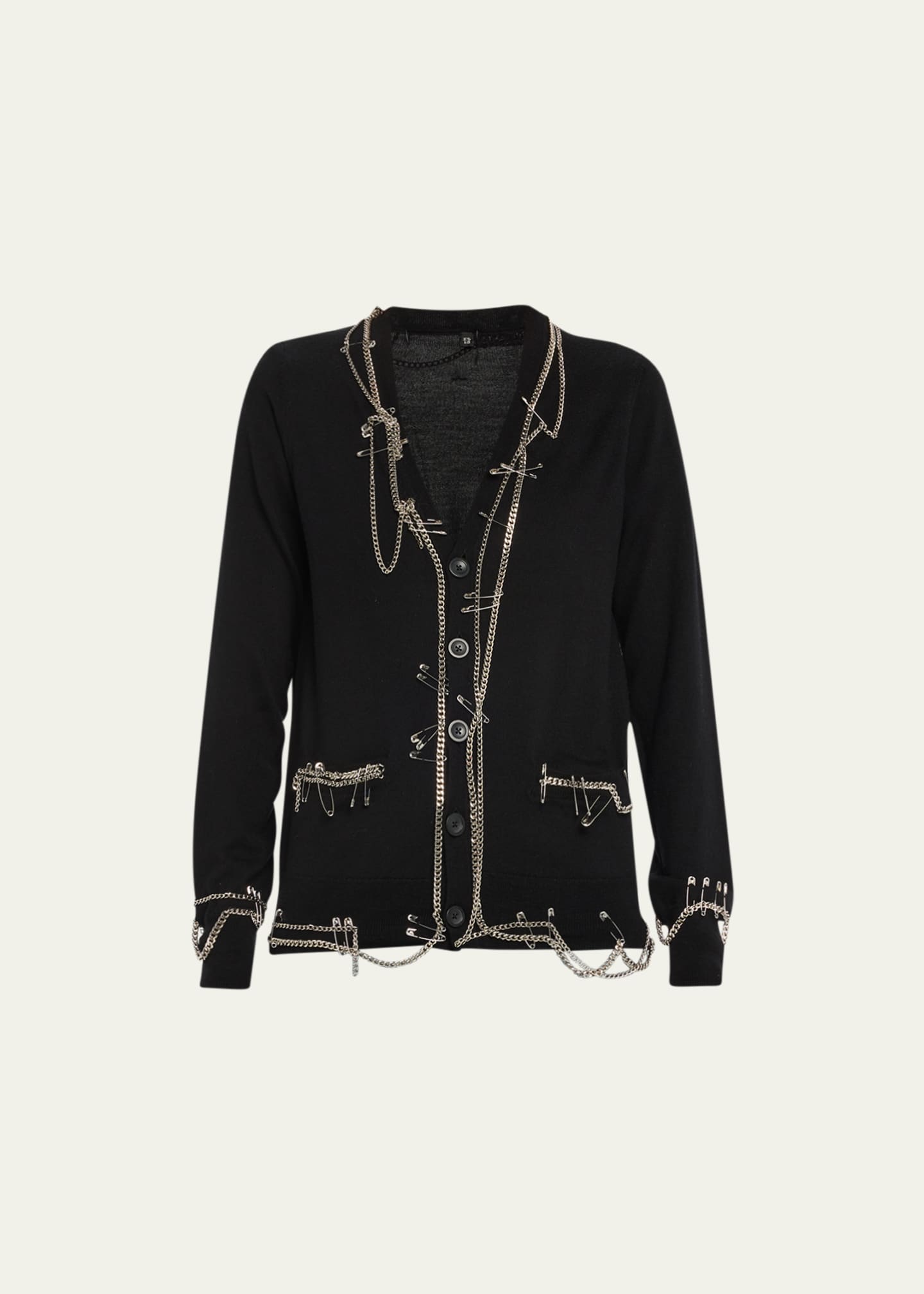 Embellished black cardigan shop