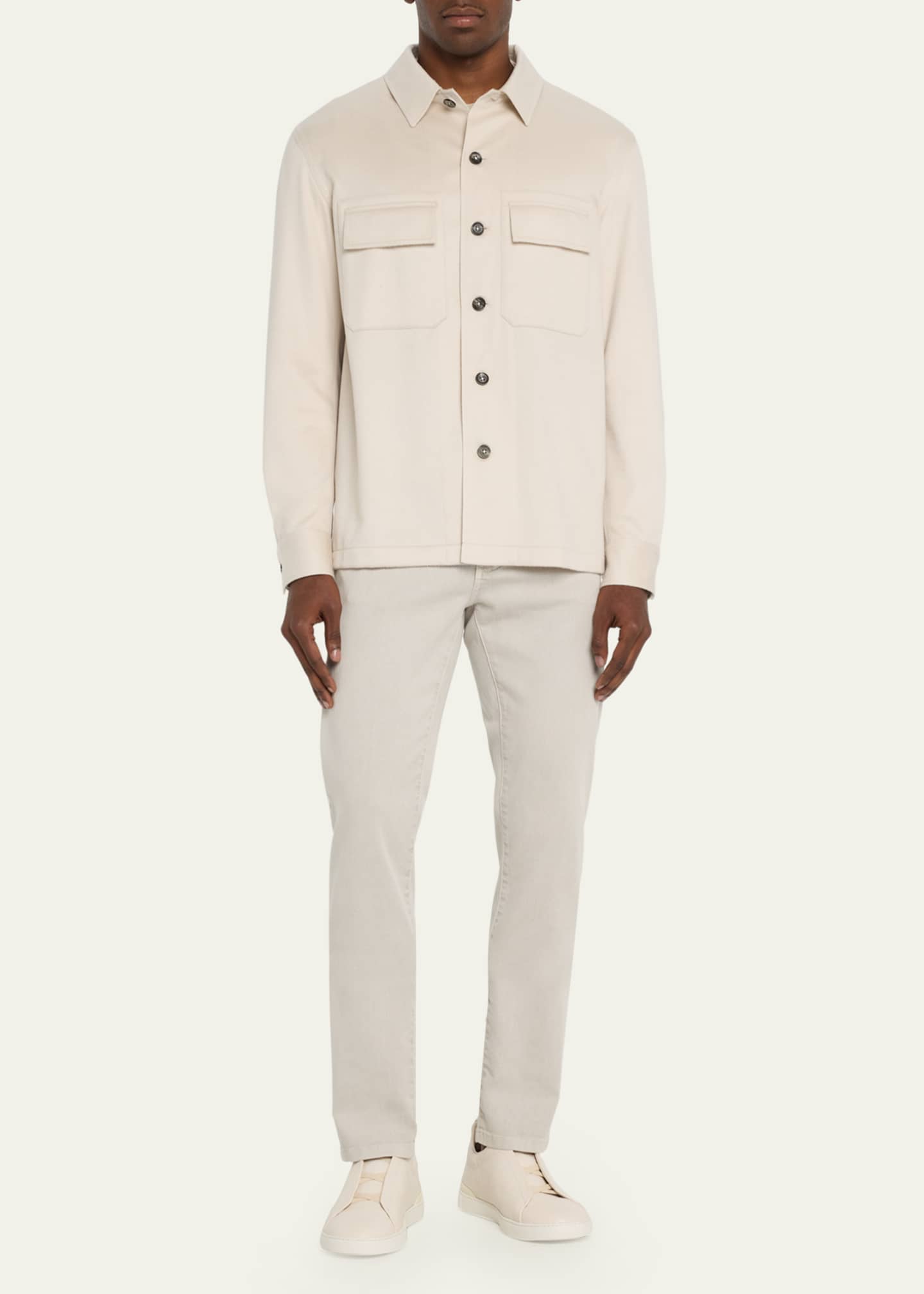 ZEGNA Men's Oasi Cashmere Overshirt Image 2 of 5