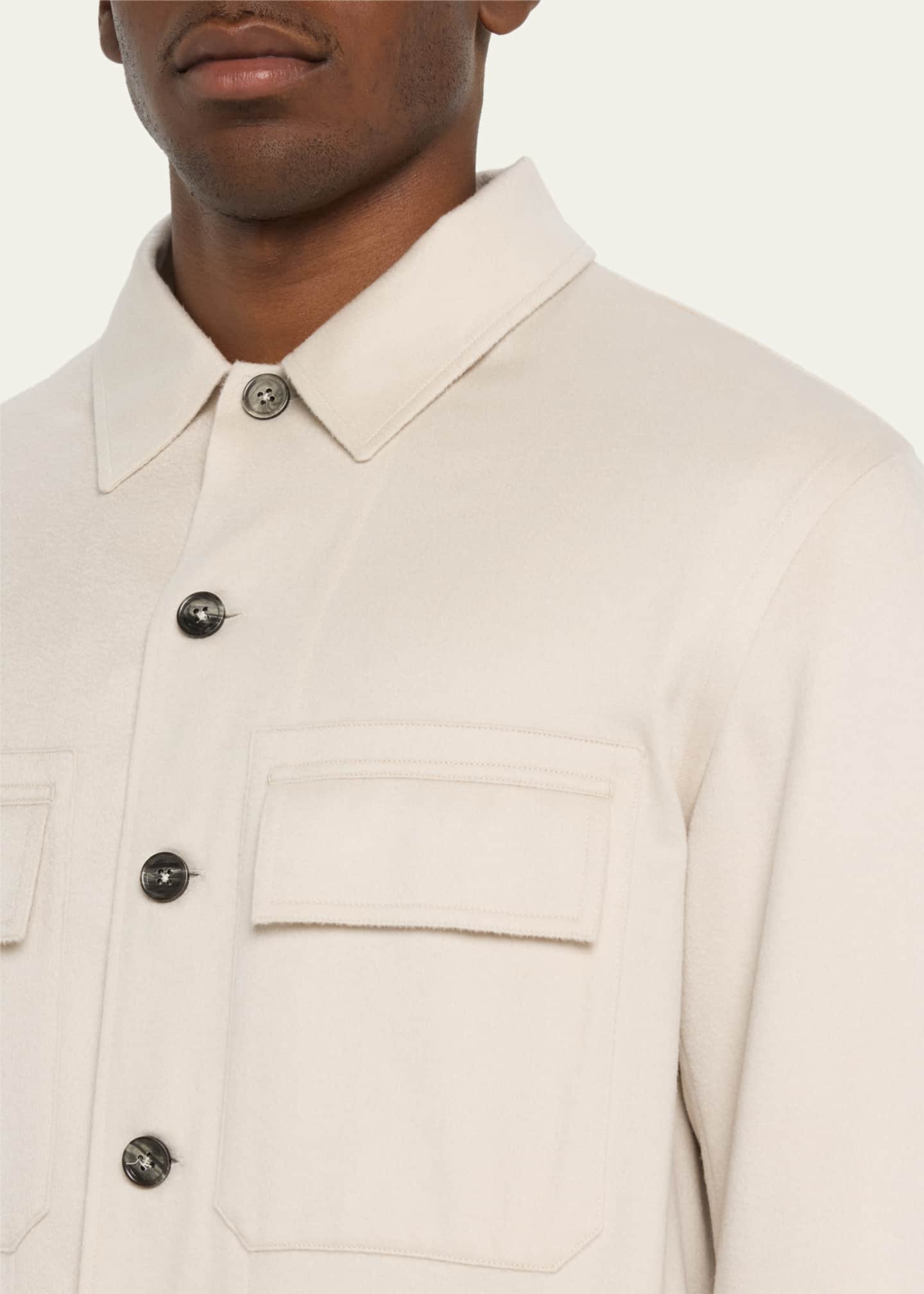 ZEGNA Men's Oasi Cashmere Overshirt Image 5 of 5