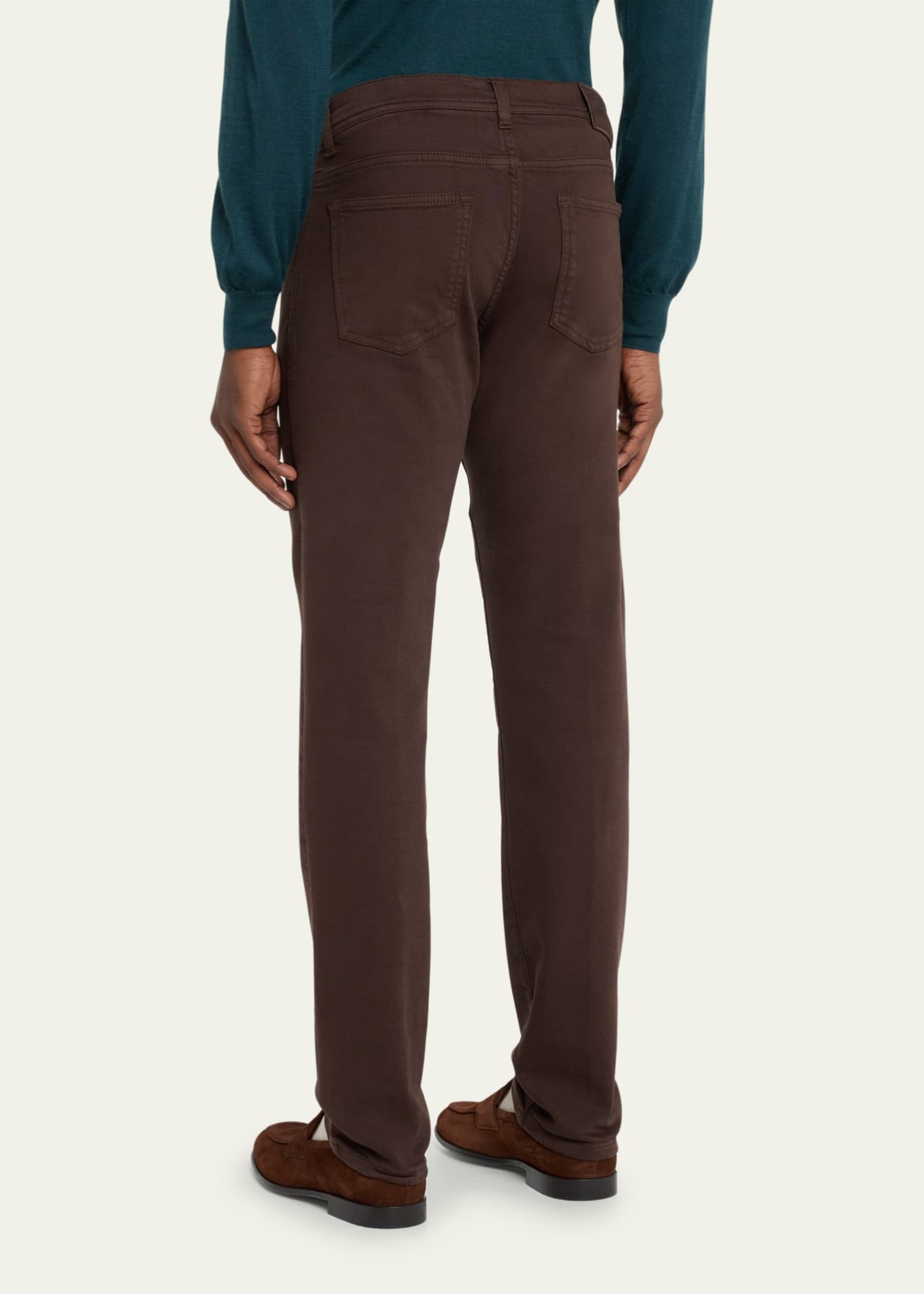 Cesare Attolini Men's 5-Pocket Stretch Twill Pants - Bergdorf Goodman