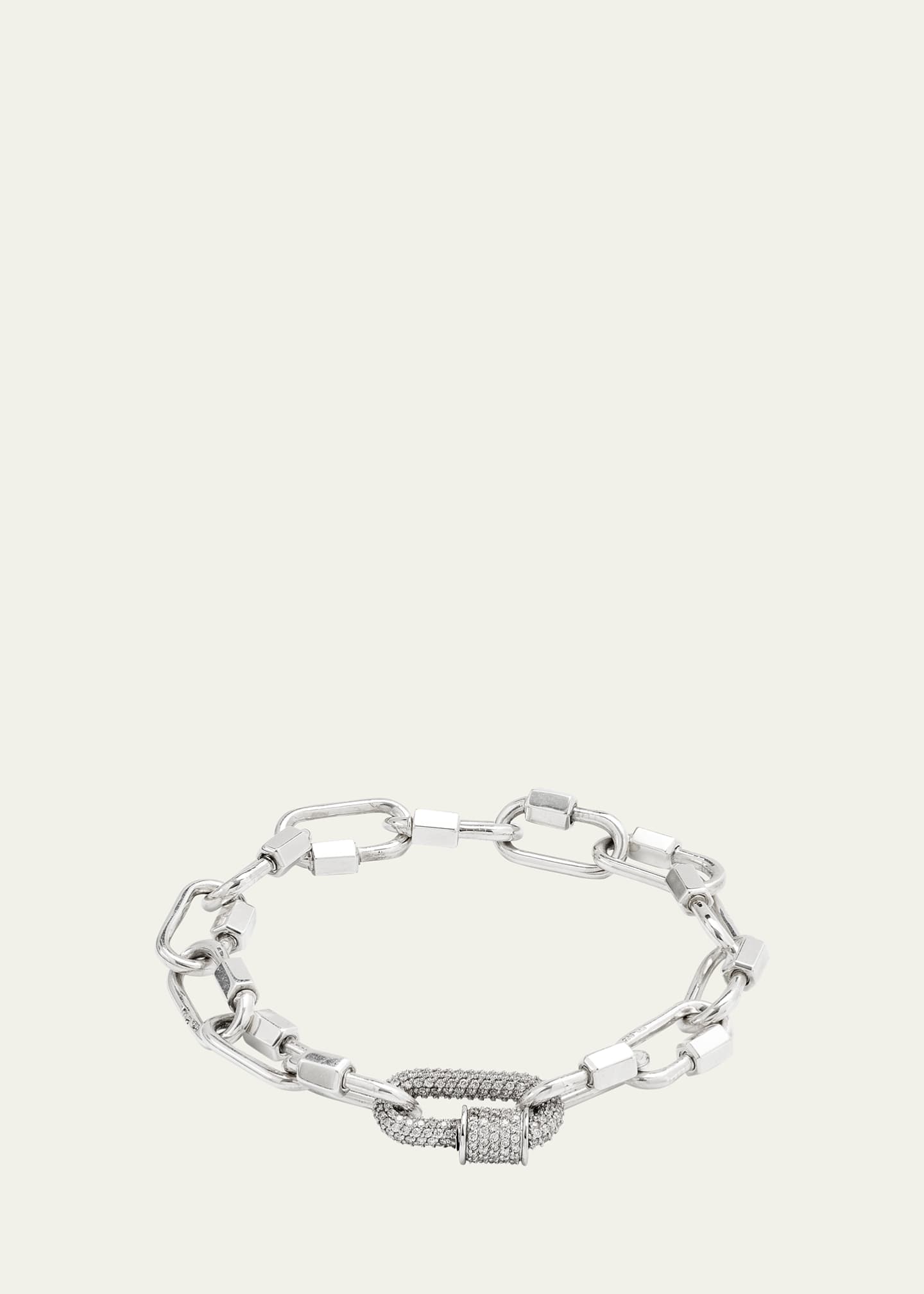 Marla Aaron Sterling Silver Babylock Bracelet with 14K White Gold