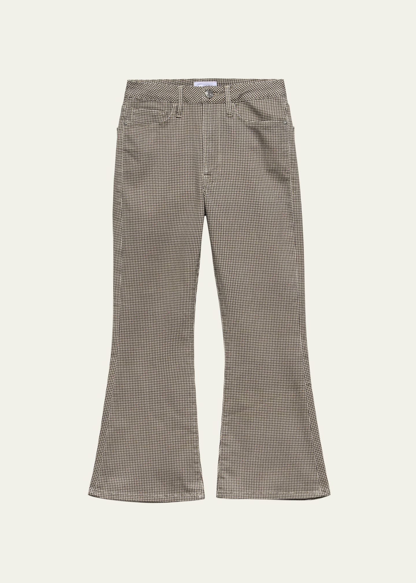 Crop check outlet trousers