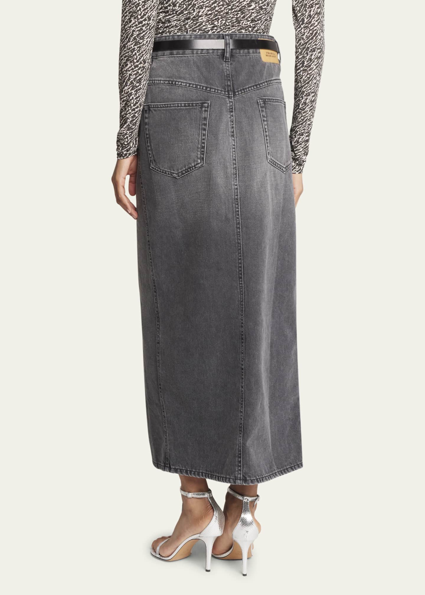 Isabel Marant Vinea Long Denim Skirt Bergdorf Goodman
