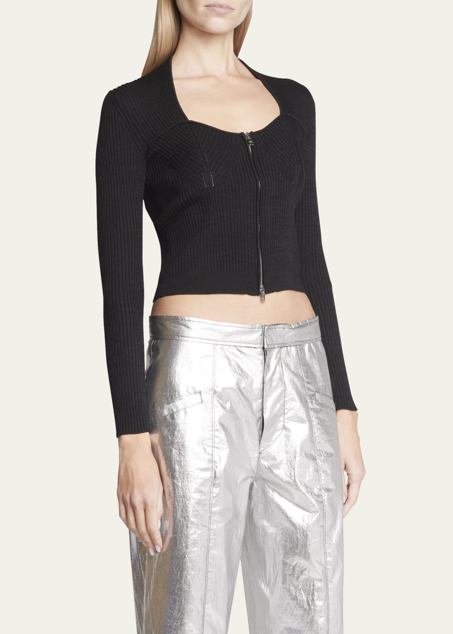 Isabel Marant Zelie ZipUp Knit Cardigan Bergdorf Goodman