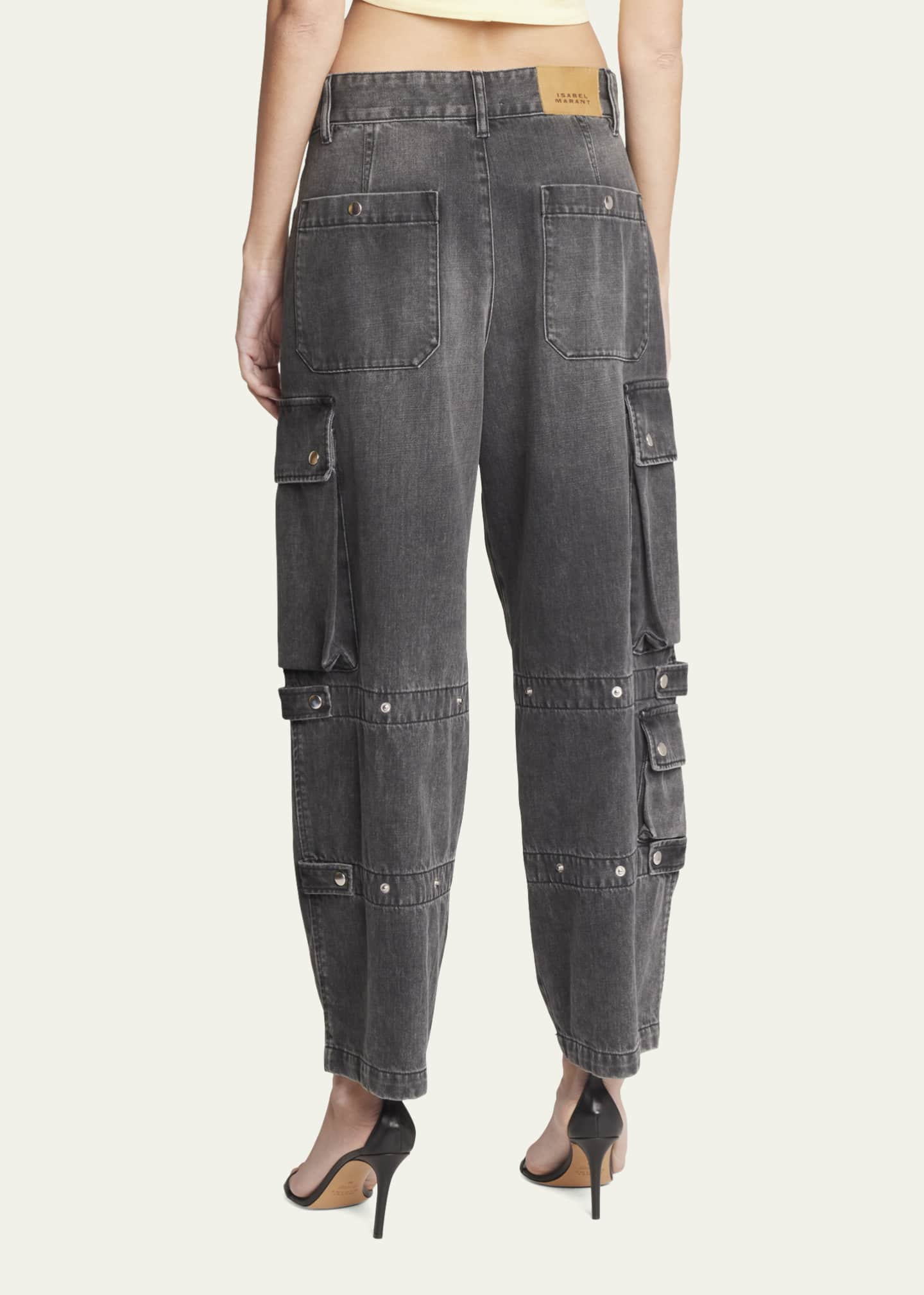 Isabel Marant Elore Cargo Denim Trousers - Bergdorf Goodman