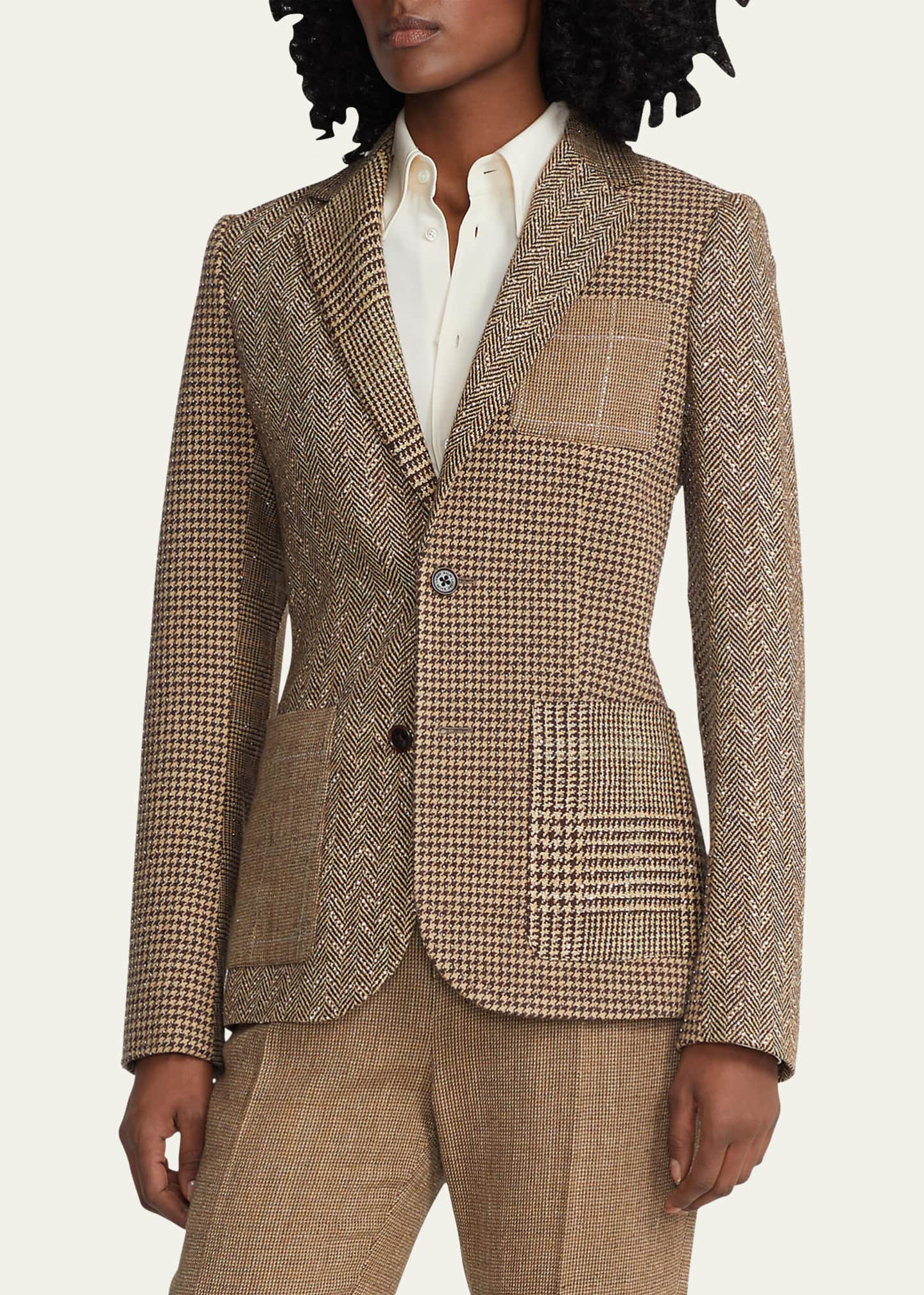 ralph lauren patchwork blazer