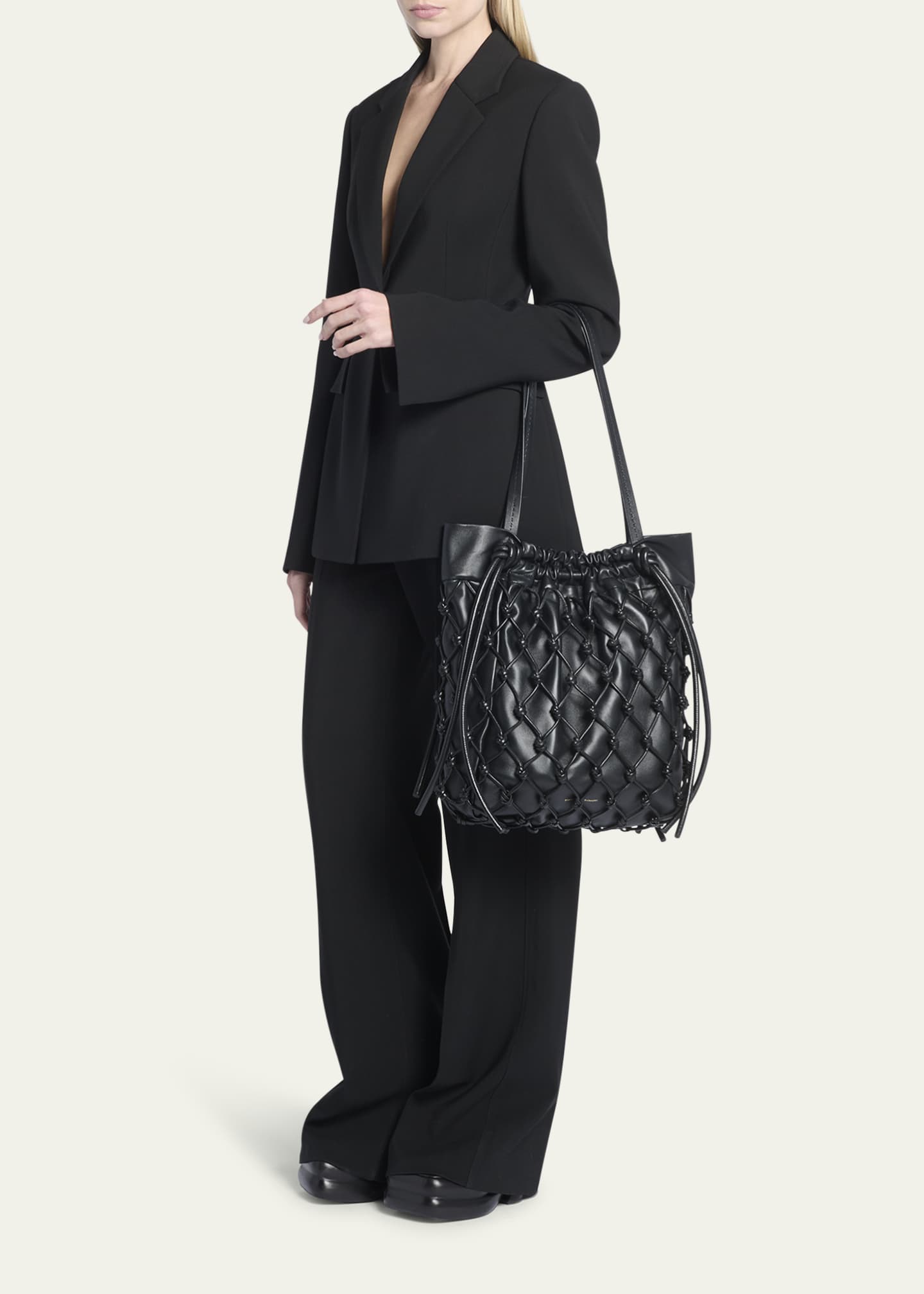 Proenza Schouler Macrame Leather Drawstring Tote Bag - Bergdorf Goodman