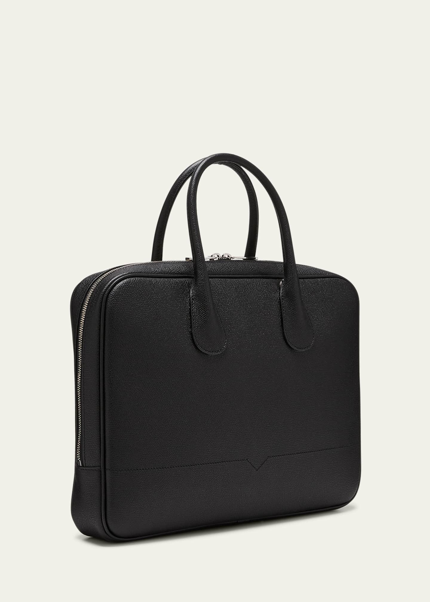 Valextra Men's MyLogo Leather Briefcase Bergdorf Goodman