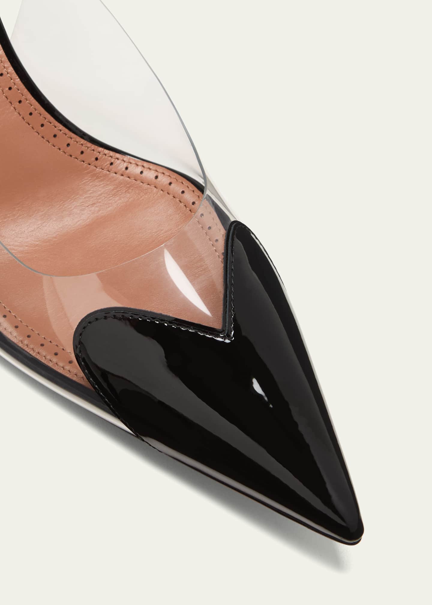 ALAIA Coeur Plexi Heart-Toe Slingback Pumps Image 5 of 5