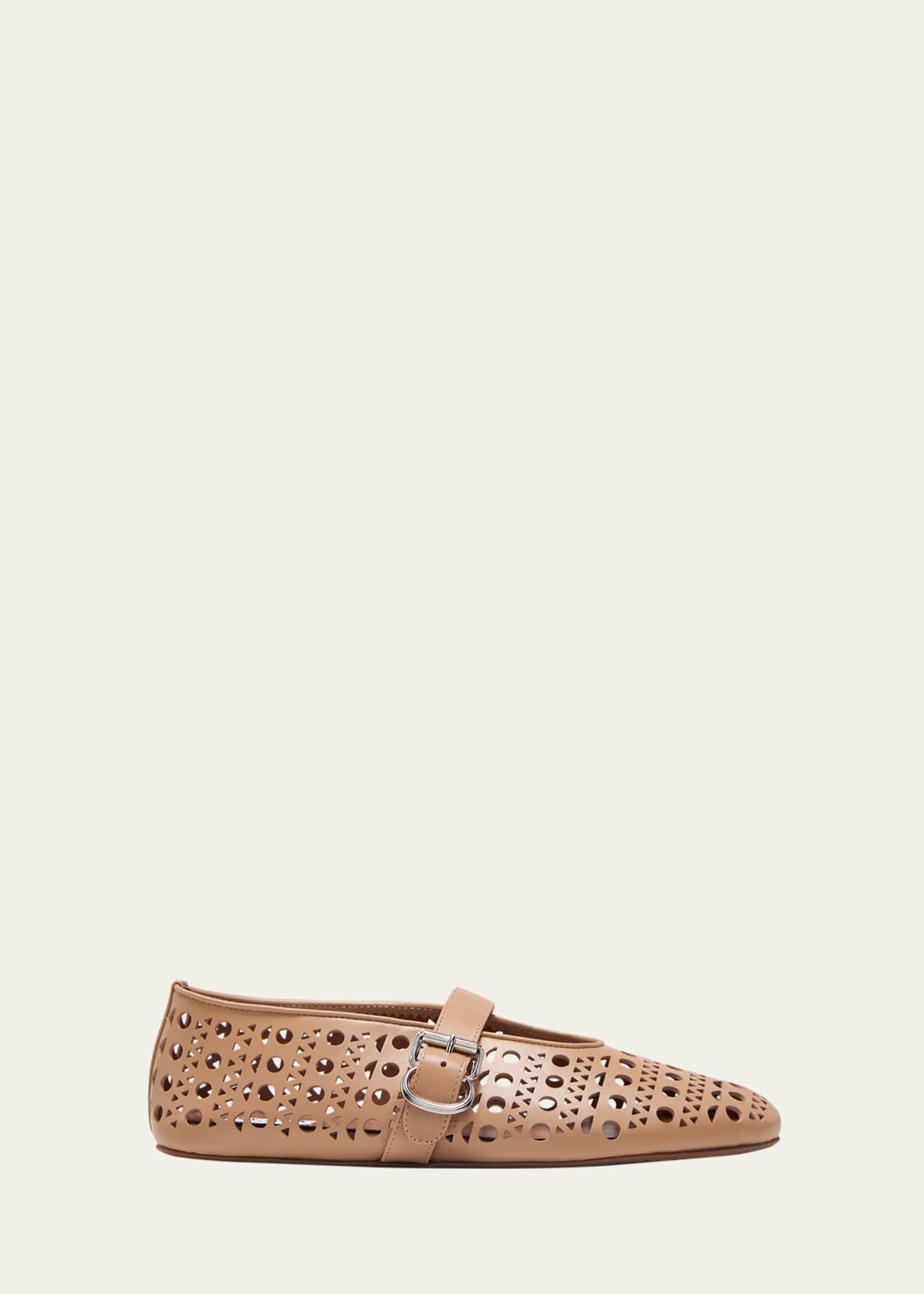 ALAIA MARY JANE SHOES IN BEIGE ZP CUSTOM STRAW AND DENIM