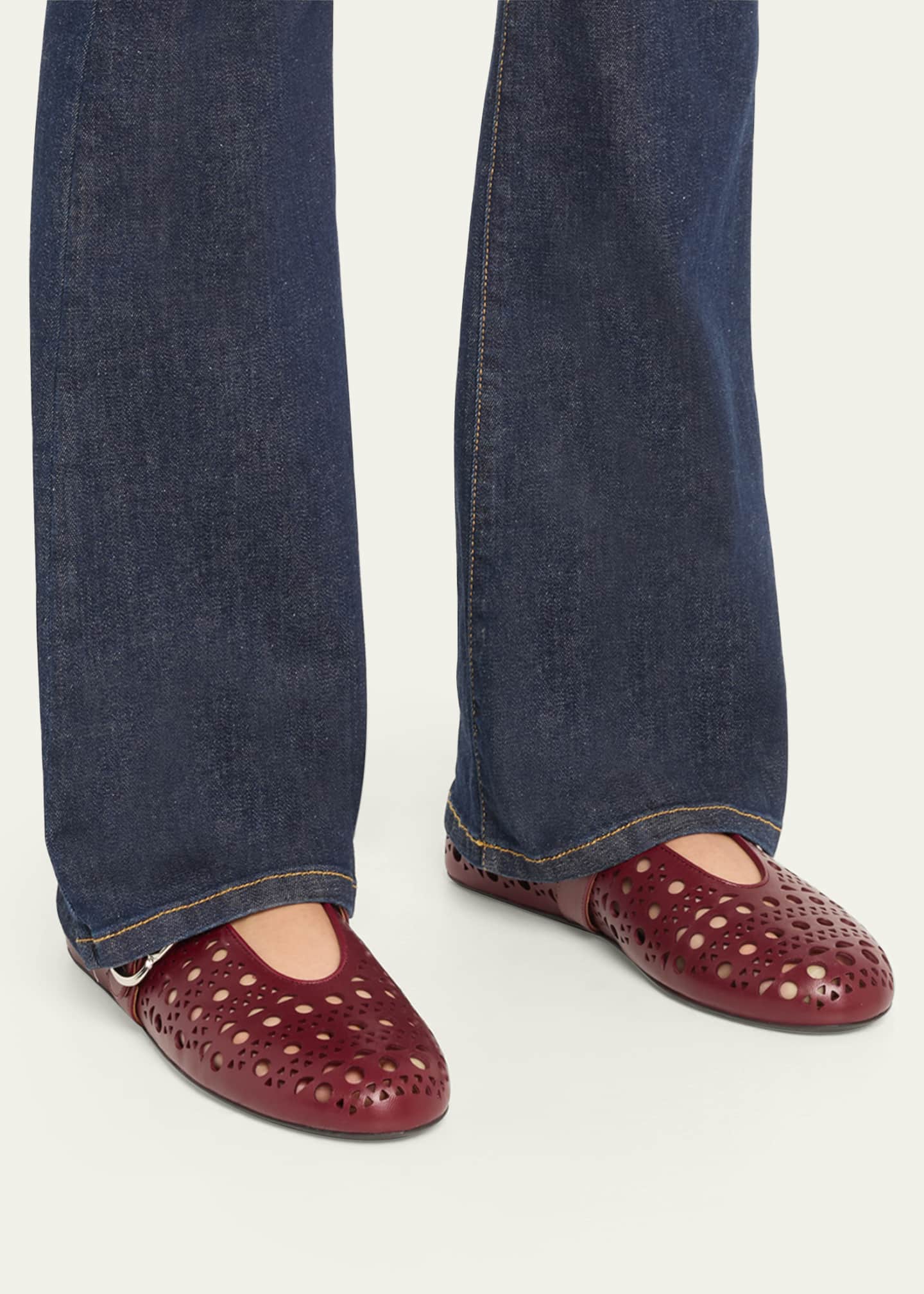 Vienne Cutout Mary Jane Ballerina Flats