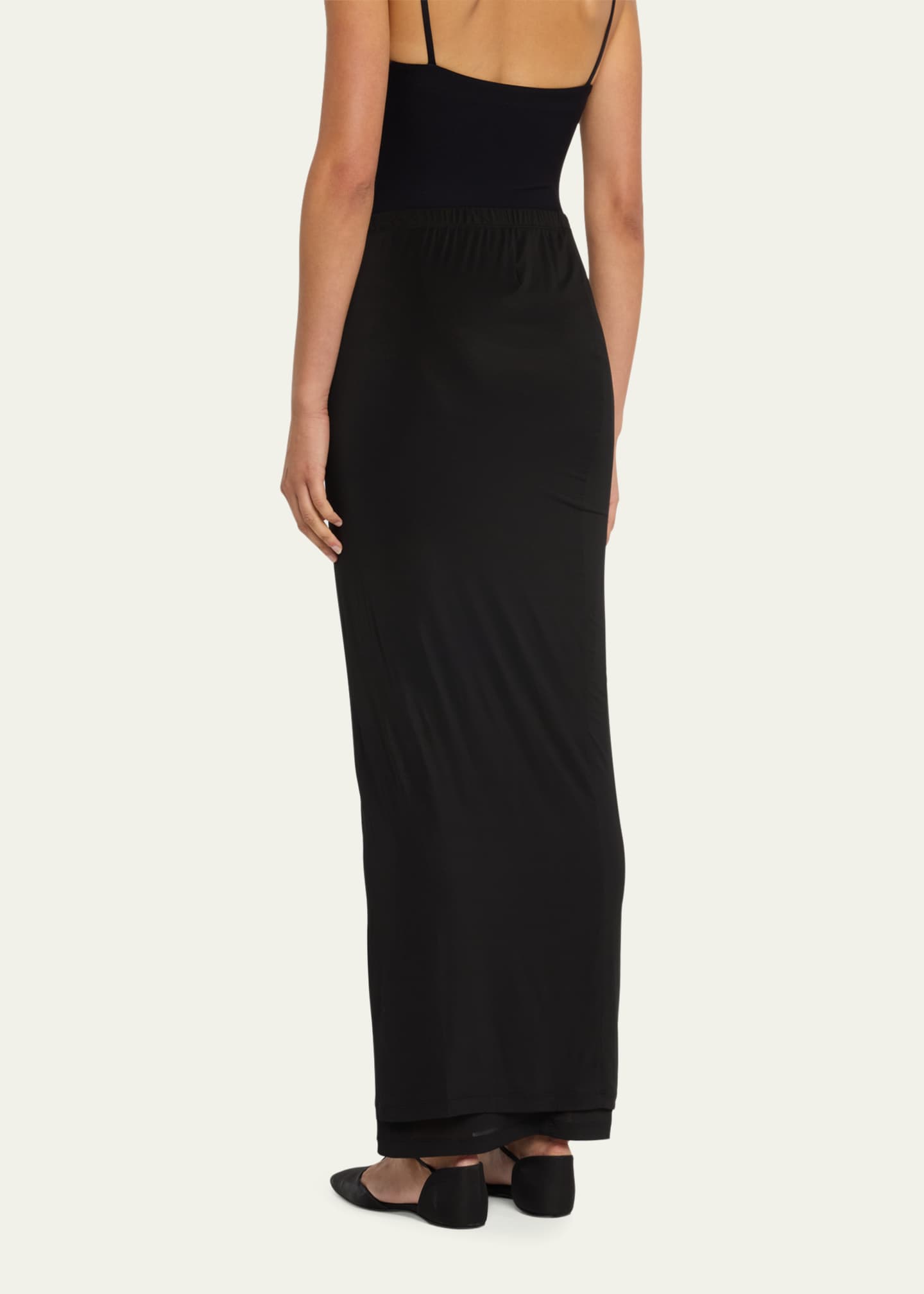 Padded Skirt with Tube Detail
