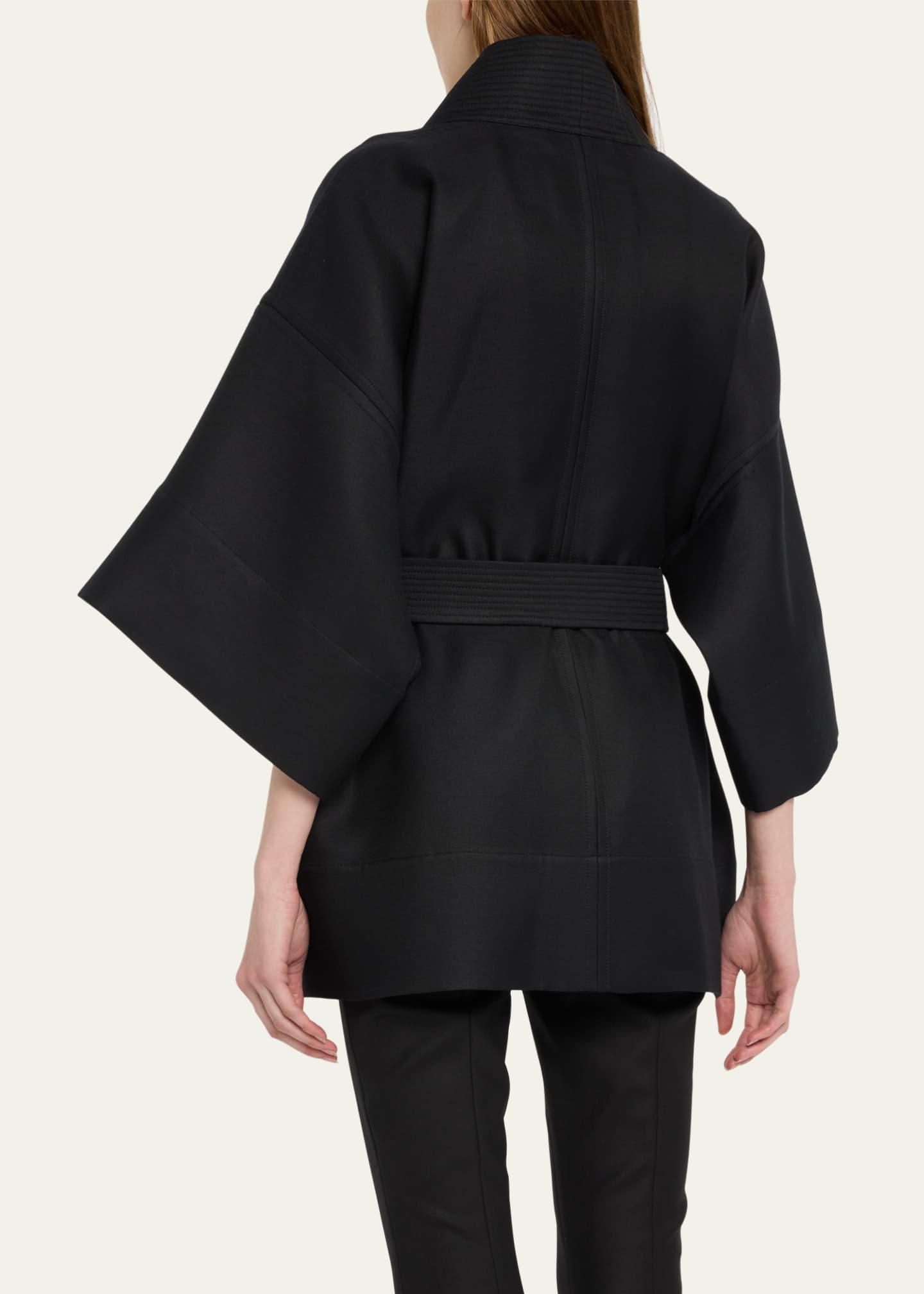 WARDROBE.NYC Belted Wool Kimono Bergdorf Goodman