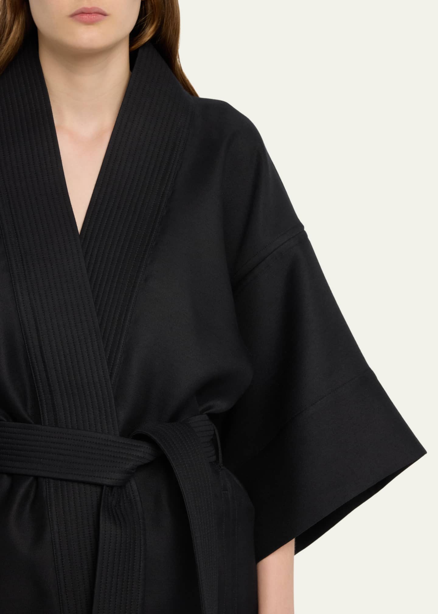 WARDROBE.NYC Belted Wool Kimono Bergdorf Goodman