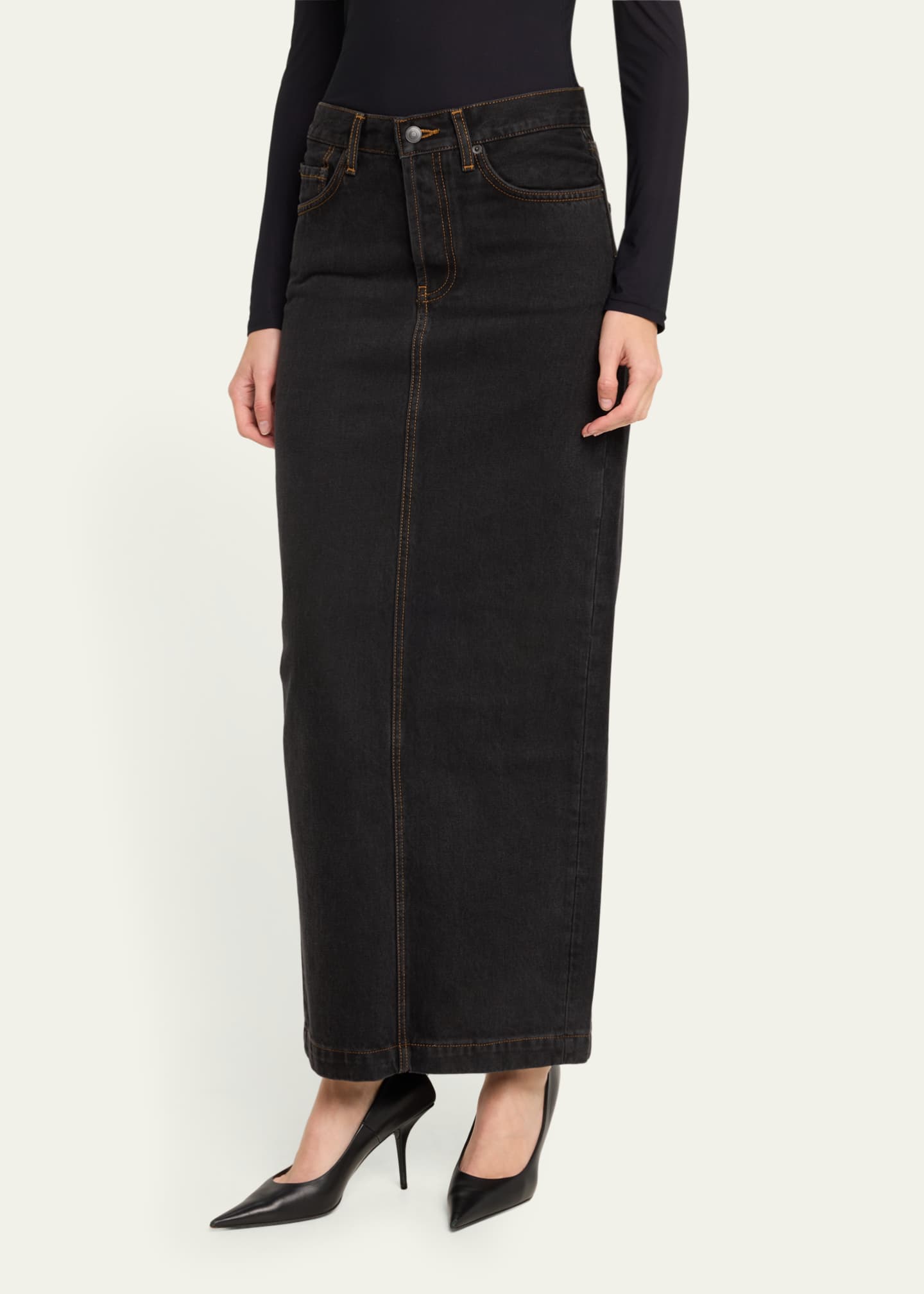 WARDROBE.NYC Denim Column Skirt - Bergdorf Goodman
